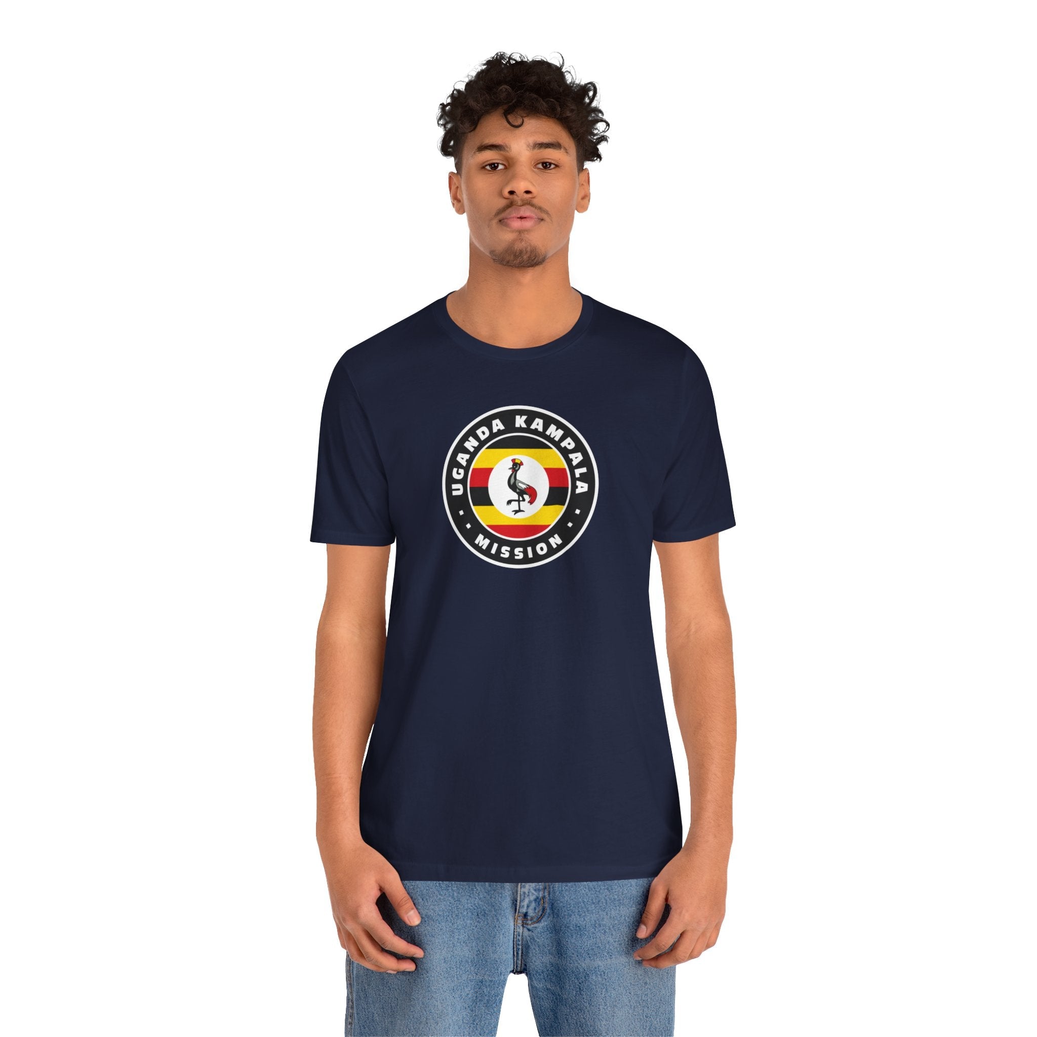 Uganda Kampala Mission Flag Logo (Black Border) T-shirt - Mission Wishlist - LDS Missionary Gift Store