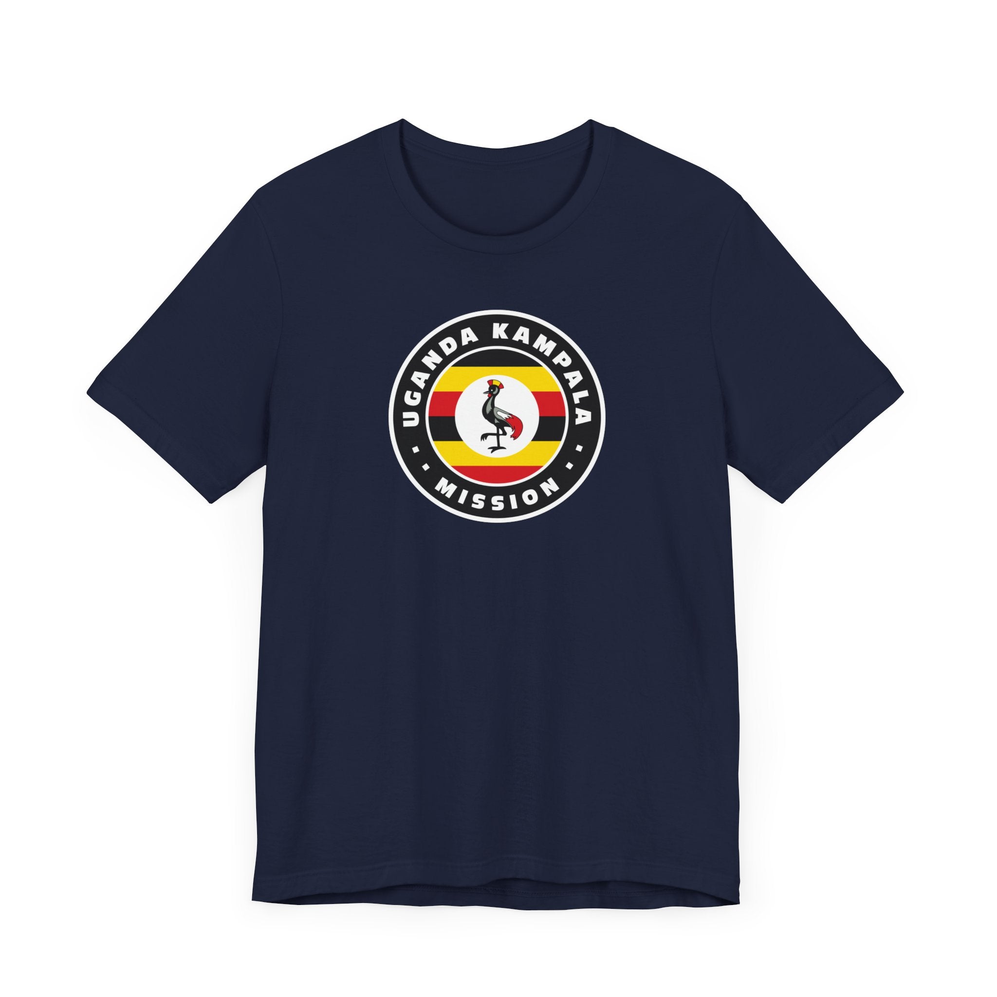 Uganda Kampala Mission Flag Logo (Black Border) T-shirt - Mission Wishlist - LDS Missionary Gift Store