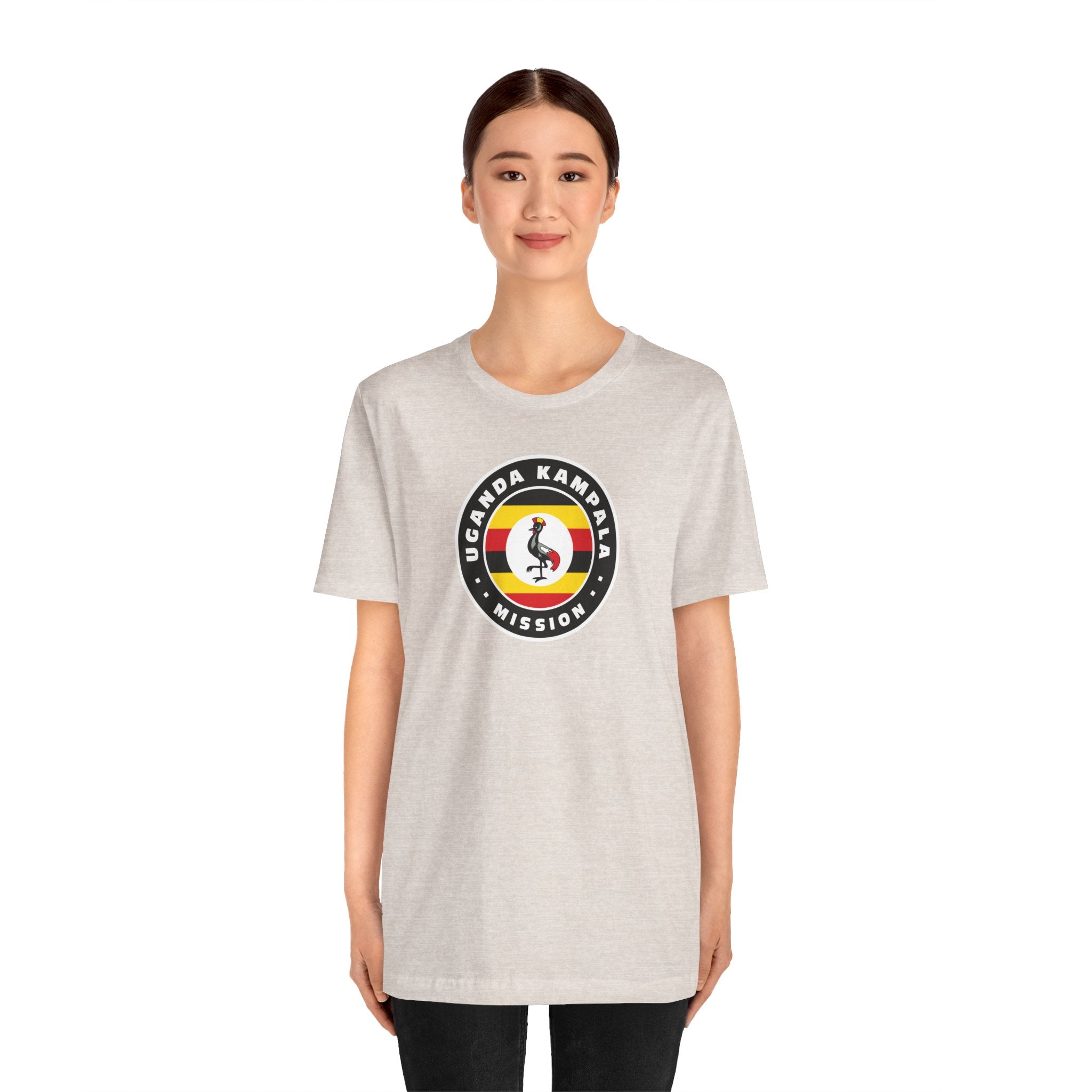 Uganda Kampala Mission Flag Logo (Black Border) T-shirt - Mission Wishlist - LDS Missionary Gift Store