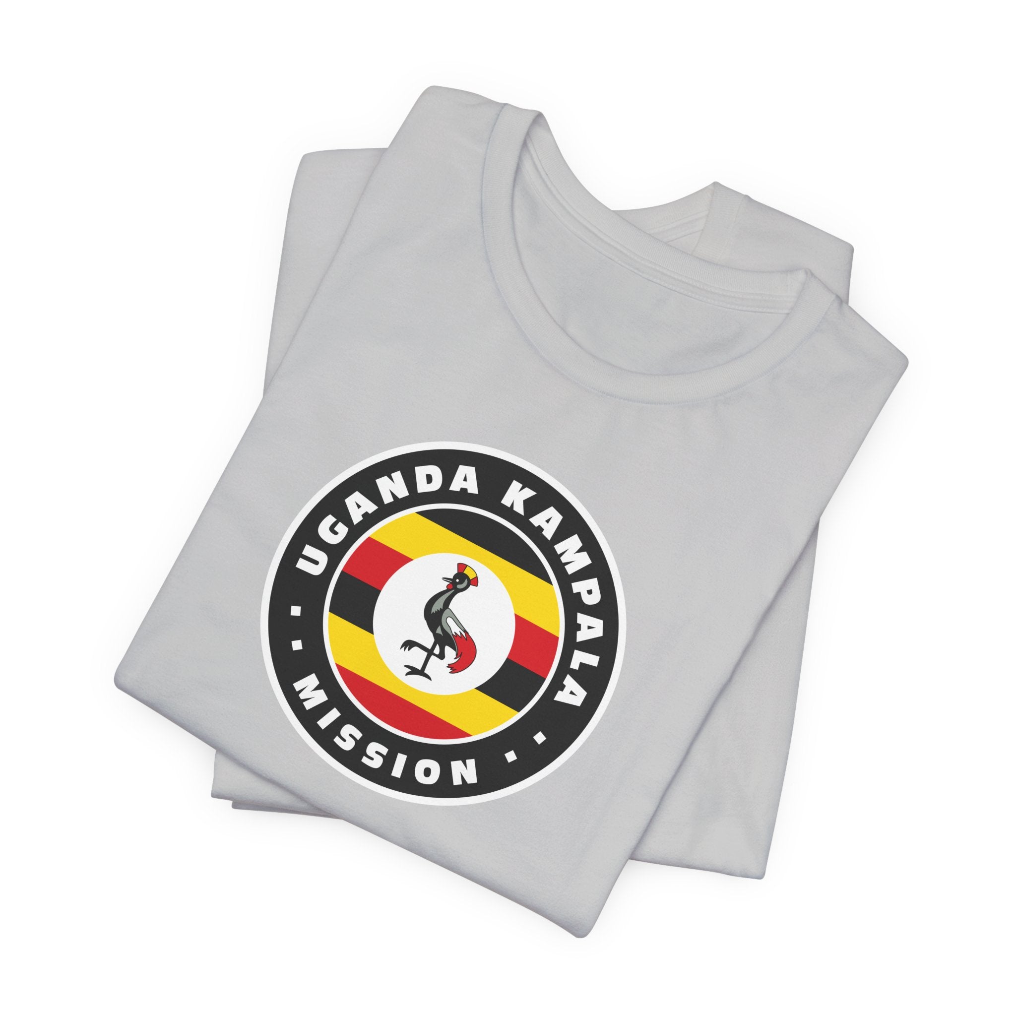 Uganda Kampala Mission Flag Logo (Black Border) T-shirt - Mission Wishlist - LDS Missionary Gift Store