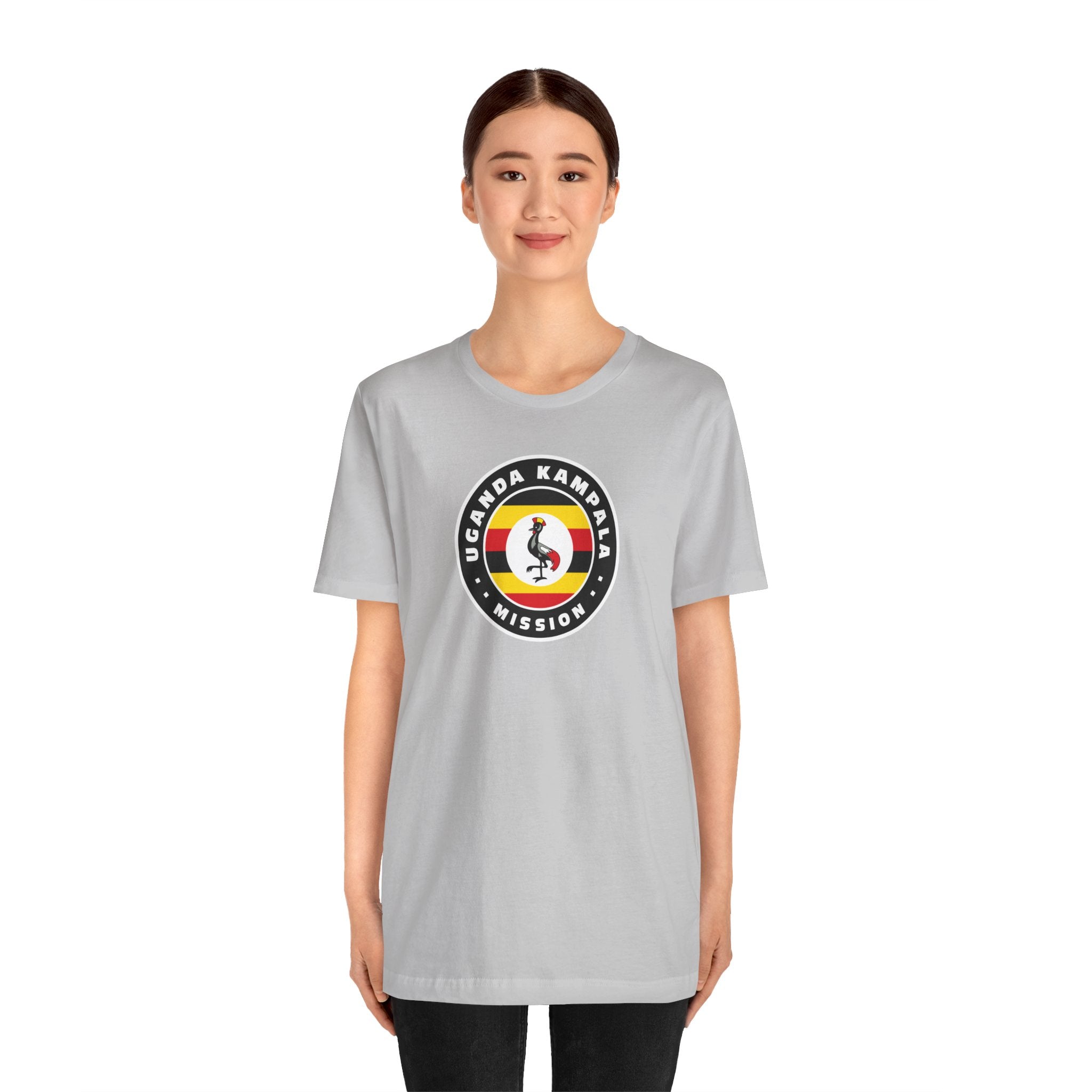 Uganda Kampala Mission Flag Logo (Black Border) T-shirt - Mission Wishlist - LDS Missionary Gift Store