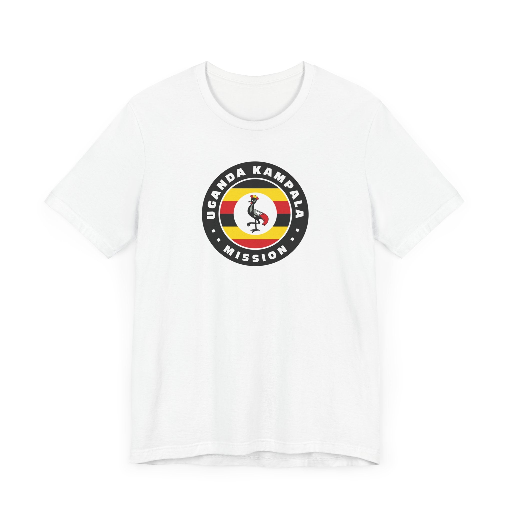 Uganda Kampala Mission Flag Logo (Black Border) T-shirt - Mission Wishlist - LDS Missionary Gift Store