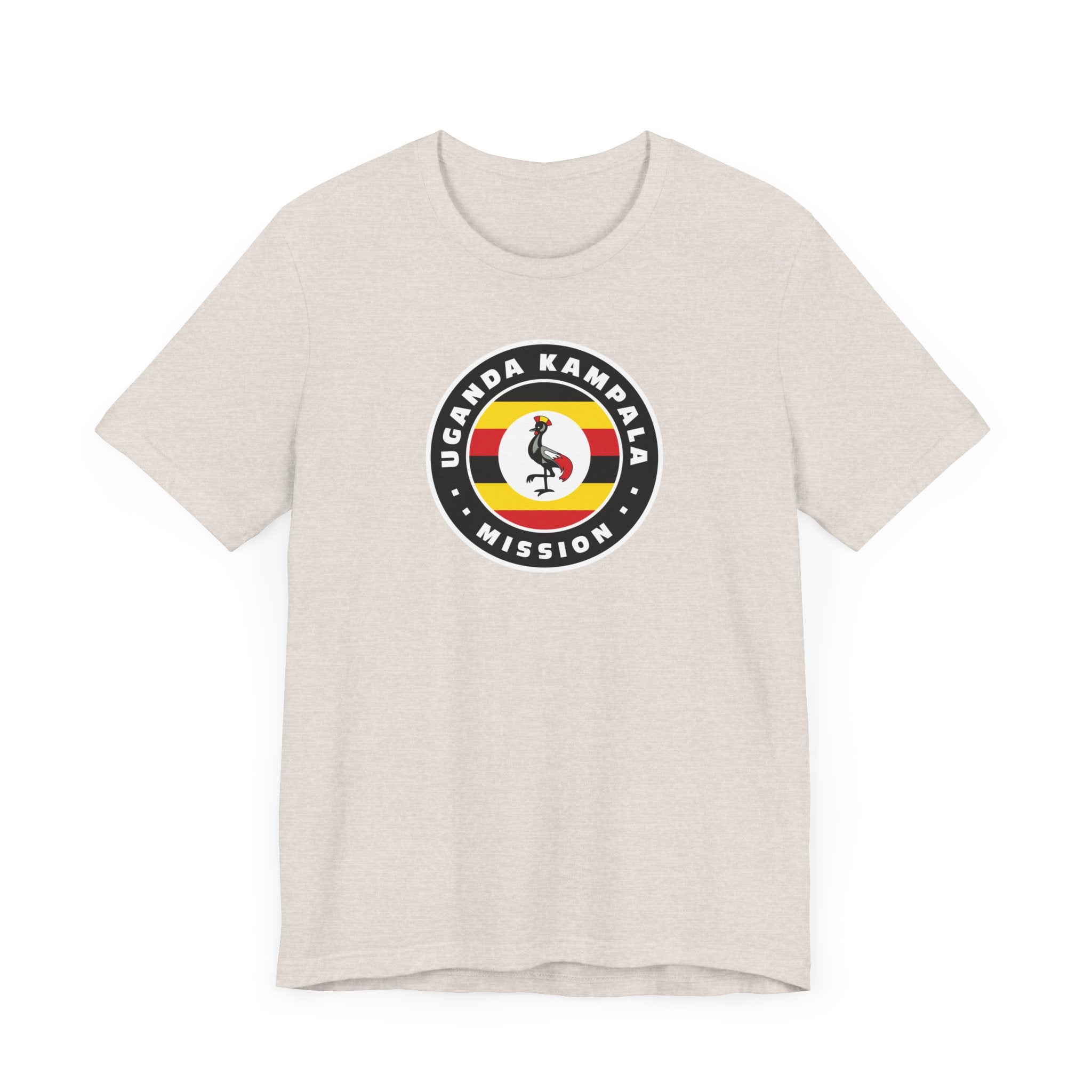 Uganda Kampala Mission Flag Logo (Black Border) T-shirt - Mission Wishlist - LDS Missionary Gift Store