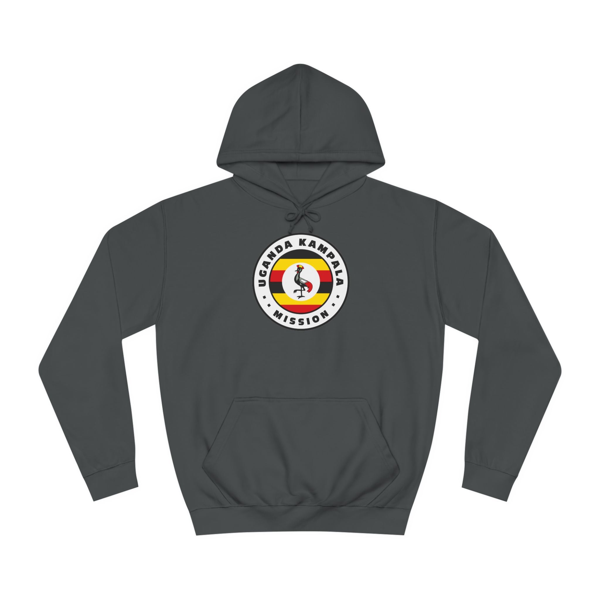 Uganda Kampala Mission Flag Logo (White Border) College Hoodie - Mission Wishlist - LDS Missionary Gift Store