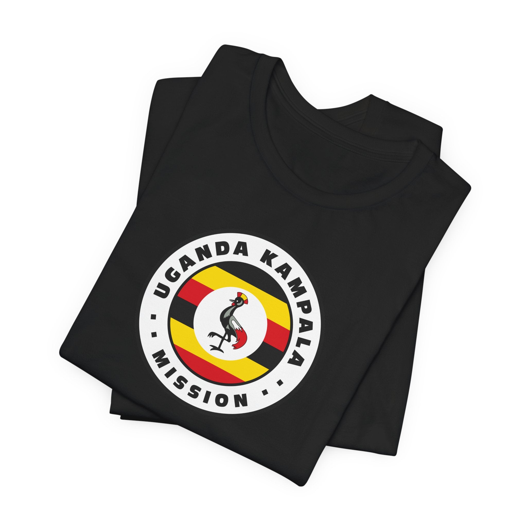 Uganda Kampala Mission Flag Logo (White Border) T-shirt - Mission Wishlist - LDS Missionary Gift Store
