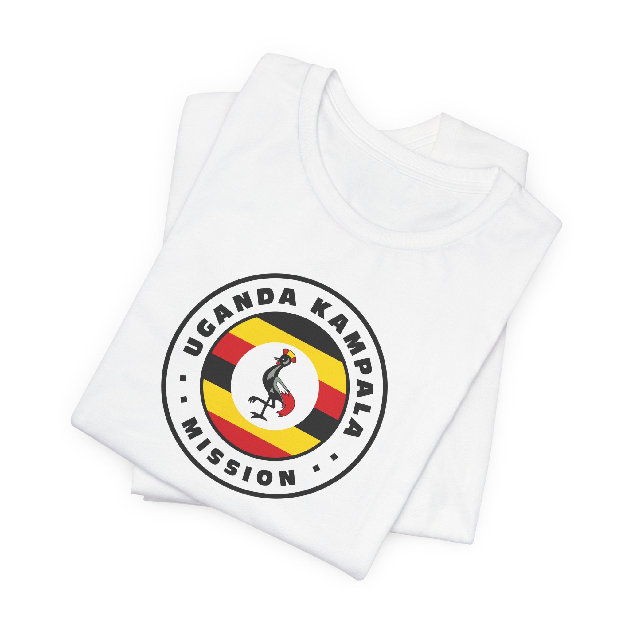 Uganda Kampala Mission Flag Logo (White Border) T-shirt - Mission Wishlist - LDS Missionary Gift Store