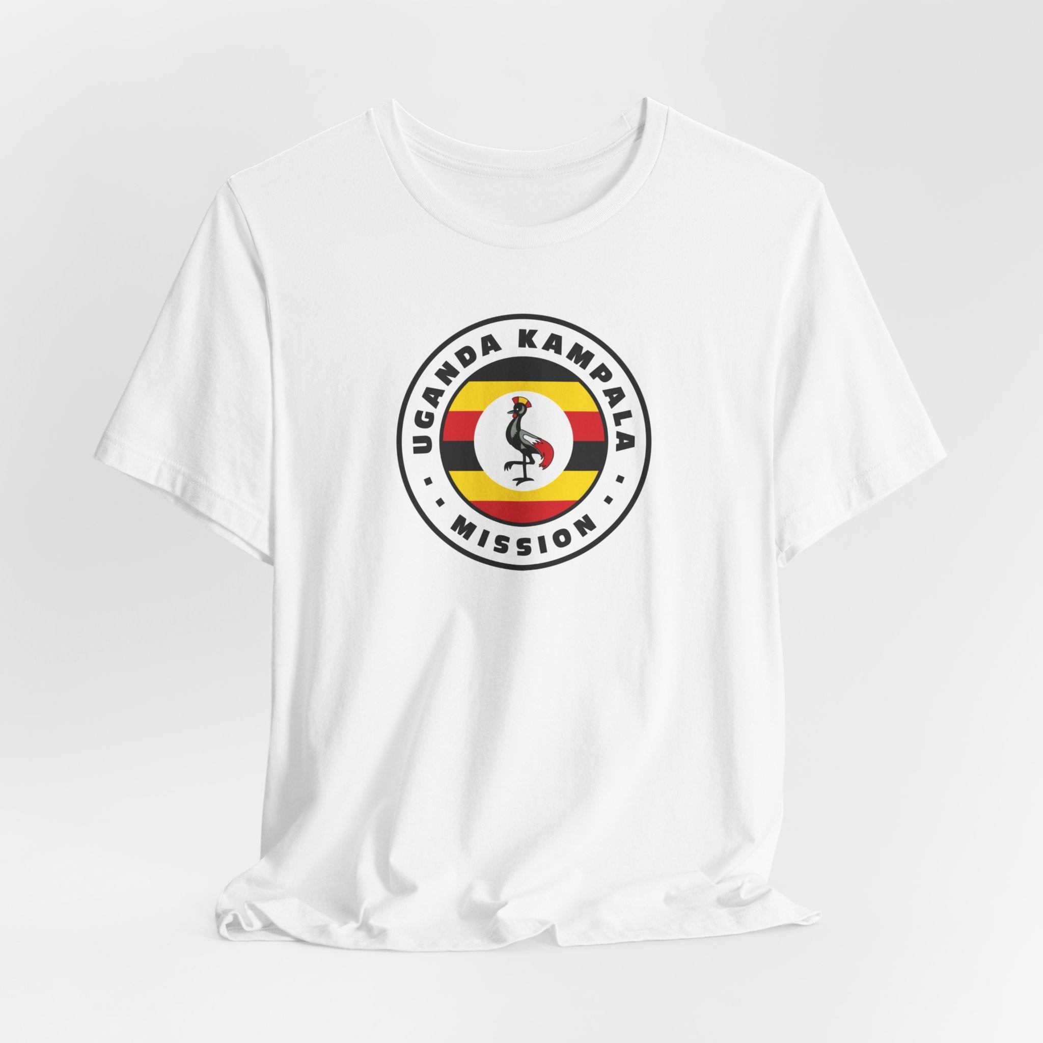 Uganda Kampala Mission Flag Logo (White Border) T-shirt - Mission Wishlist - LDS Missionary Gift Store