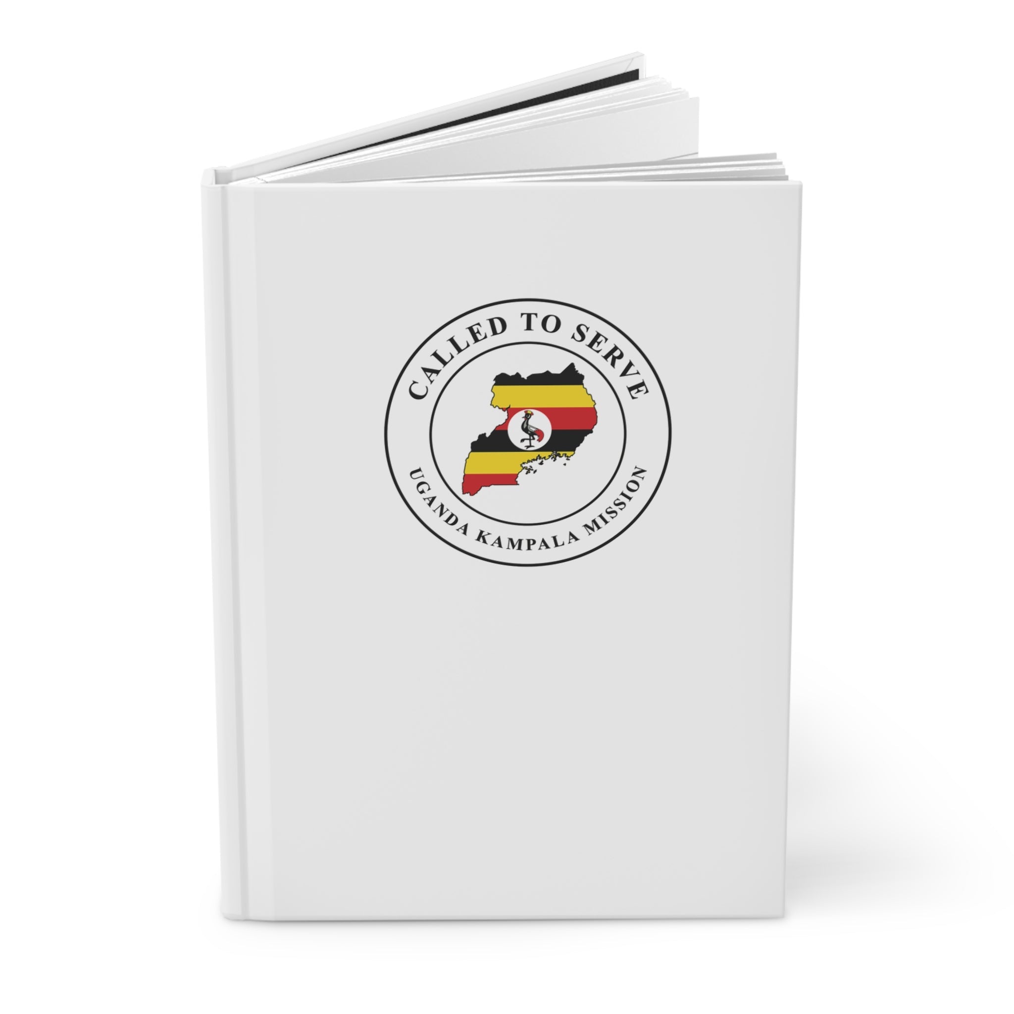 Uganda Kampala Mission Flag Map Called to Serve White Hardcover Journal Matte - Mission Wishlist - LDS Missionary Gift Store