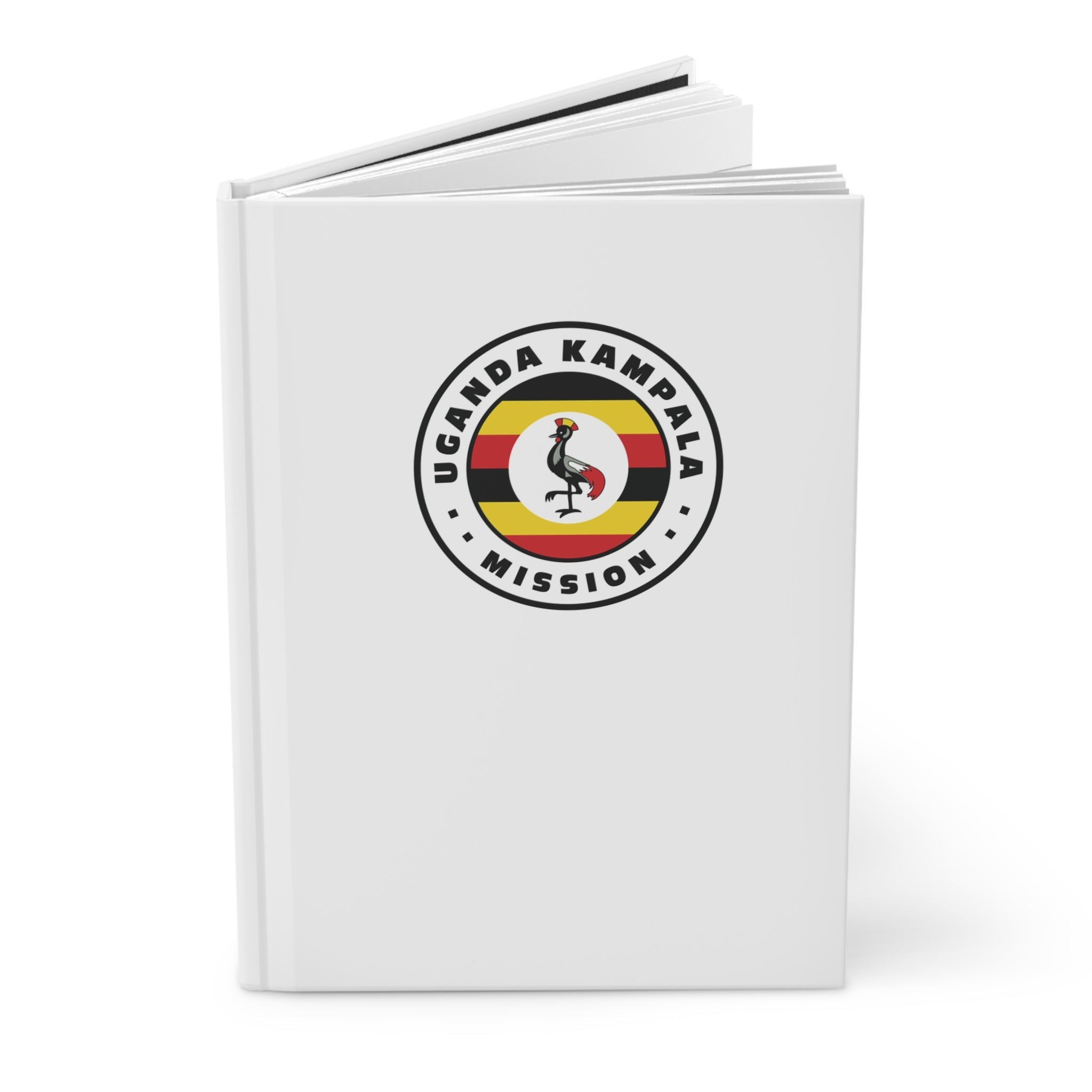 Uganda Kampala Mission Logo Design White Hardcover Journal Matte - Mission Wishlist - LDS Missionary Gift Store