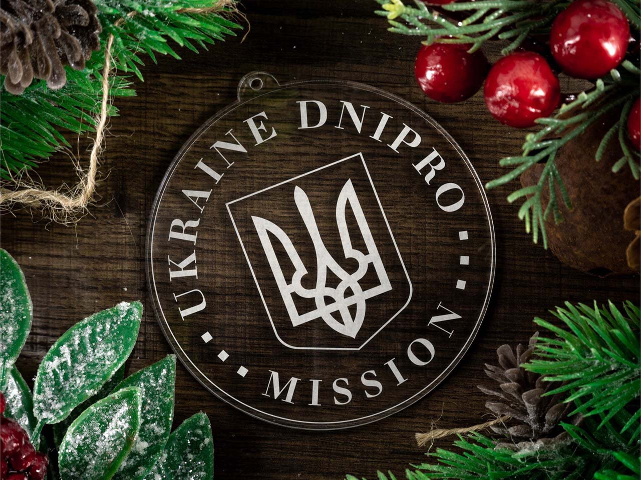 Ukraine Dnipro Mission Christmas Ornament - Latter-Day Saint LDS Missionary Gift - Book of Mormon