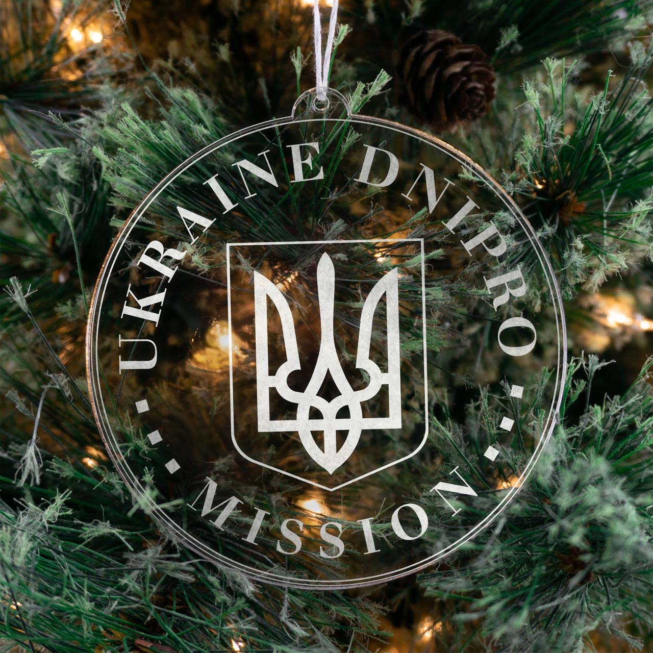 Ukraine Dnipro Mission Christmas Ornament - Latter-Day Saint LDS Missionary Gift - Book of Mormon