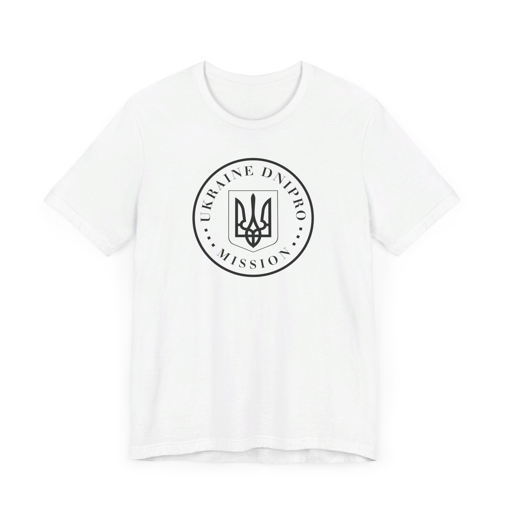 Ukraine Dnipro Mission Circular Monochrome Logo T-Shirt - Mission Wishlist - LDS Missionary Gift Store