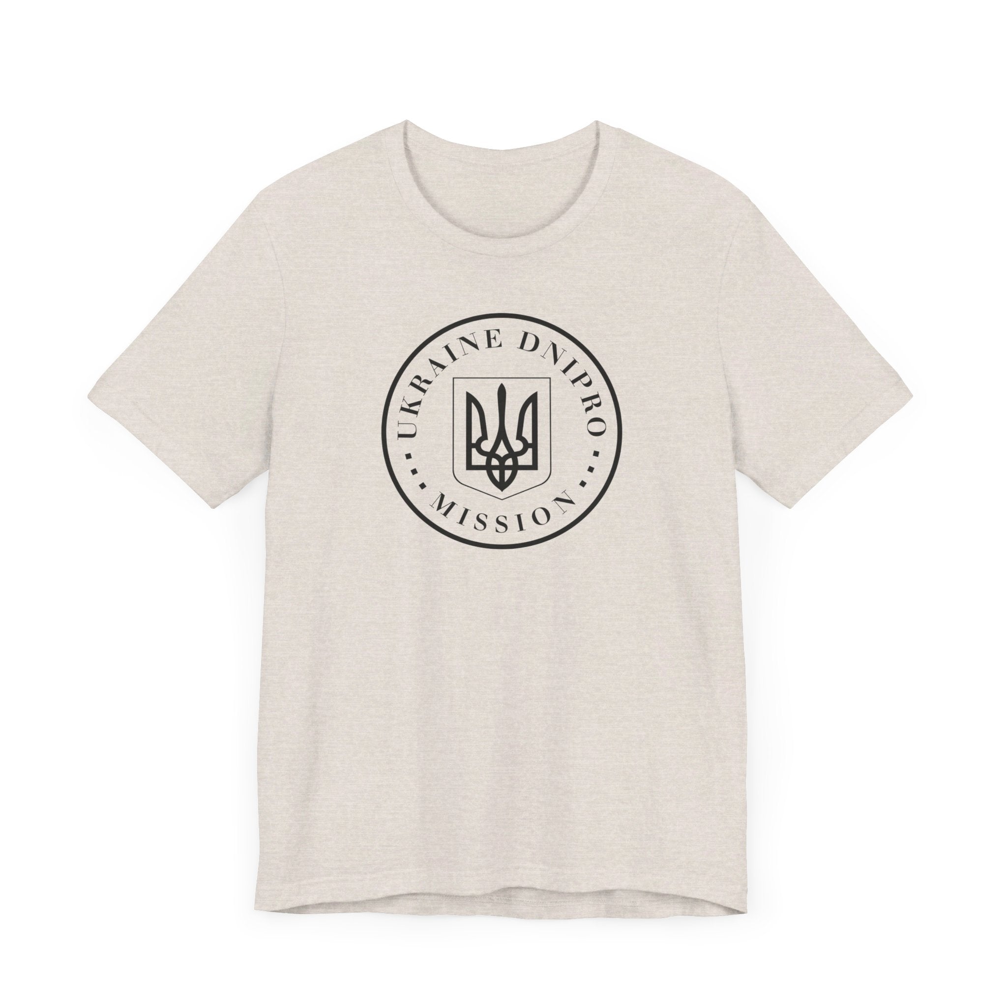 Ukraine Dnipro Mission Circular Monochrome Logo T-Shirt - Mission Wishlist - LDS Missionary Gift Store