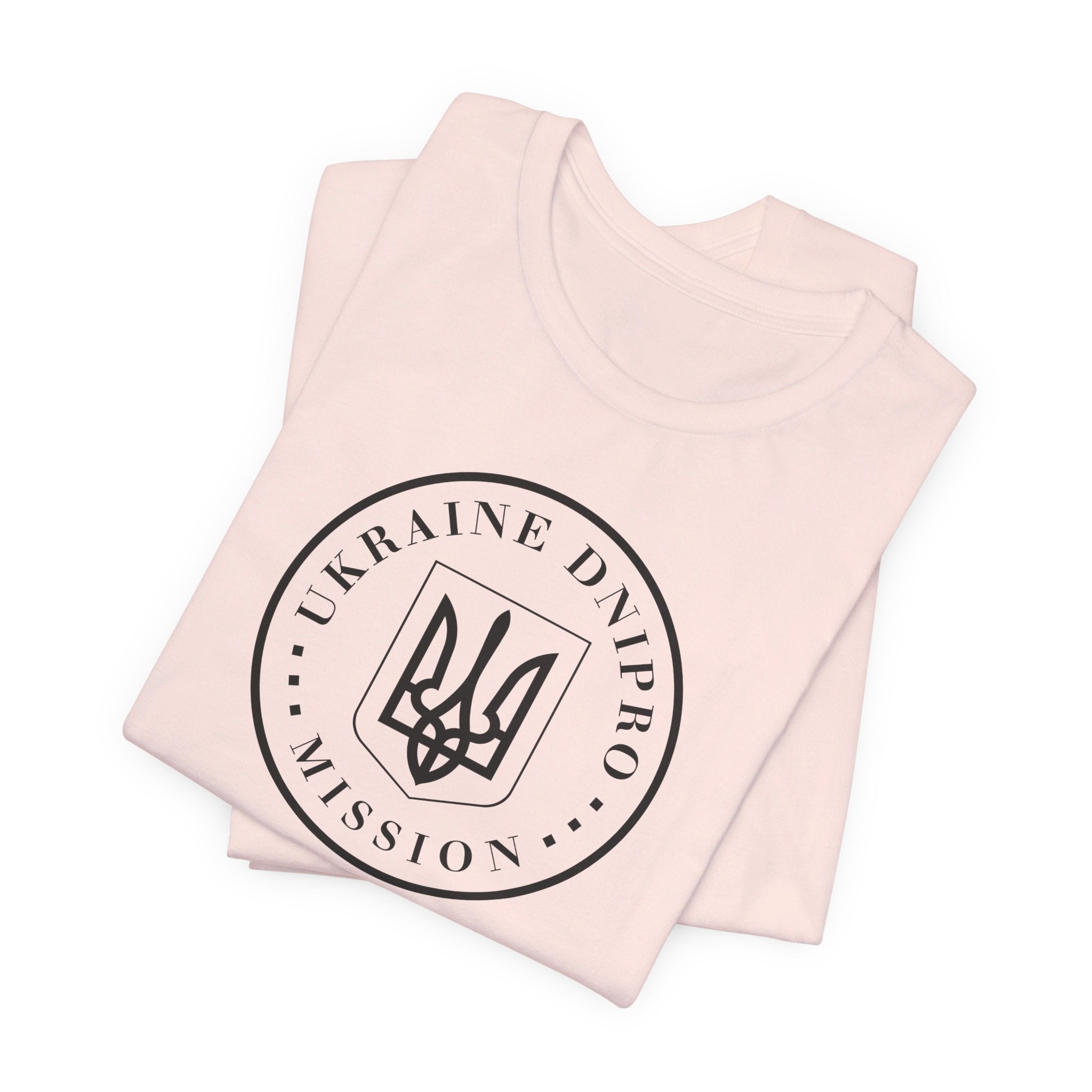 Ukraine Dnipro Mission Circular Monochrome Logo T-Shirt - Mission Wishlist - LDS Missionary Gift Store