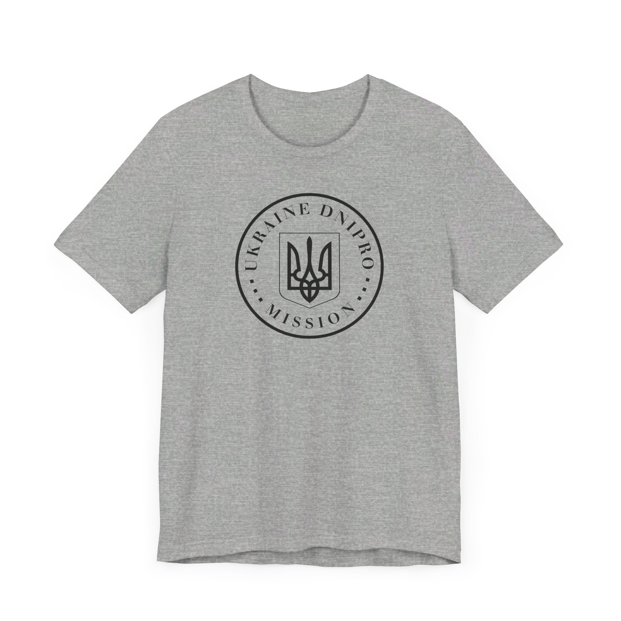 Ukraine Dnipro Mission Circular Monochrome Logo T-Shirt - Mission Wishlist - LDS Missionary Gift Store