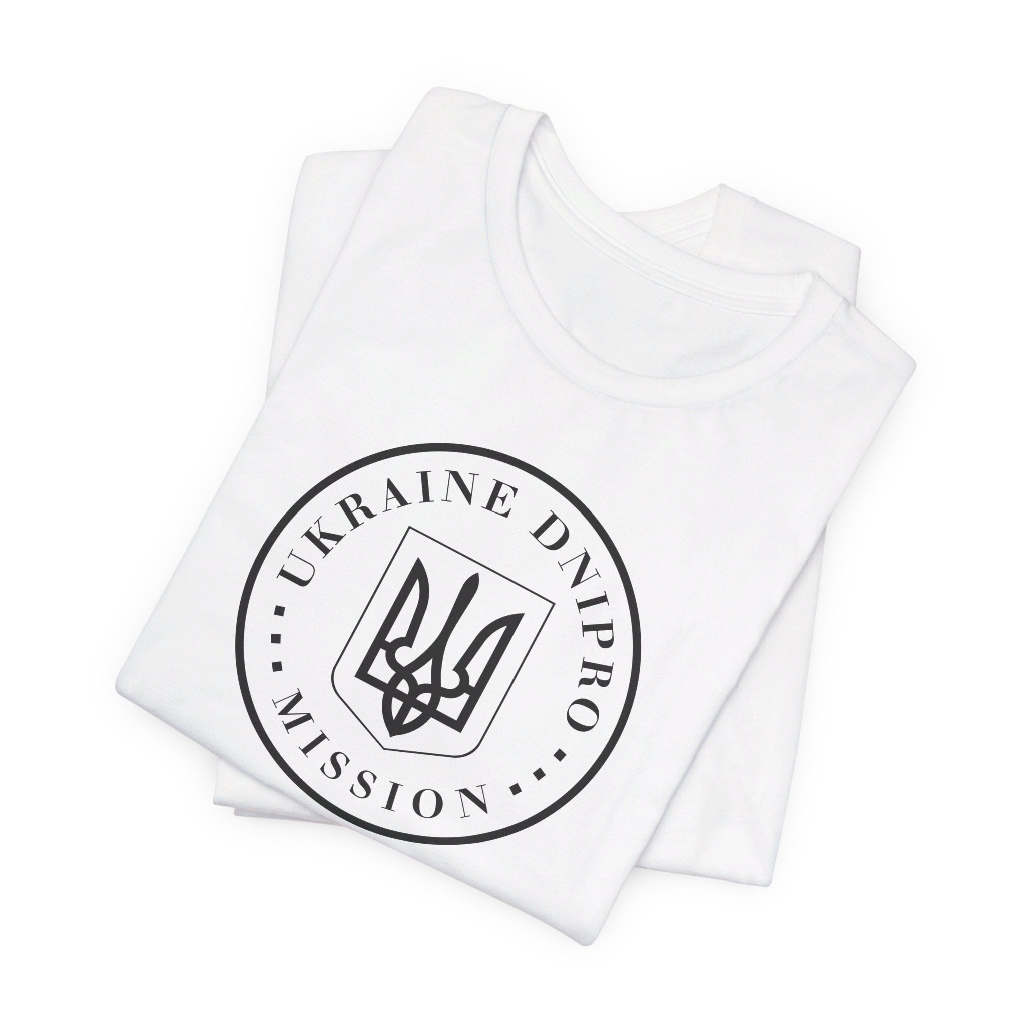 Ukraine Dnipro Mission Circular Monochrome Logo T-Shirt - Mission Wishlist - LDS Missionary Gift Store