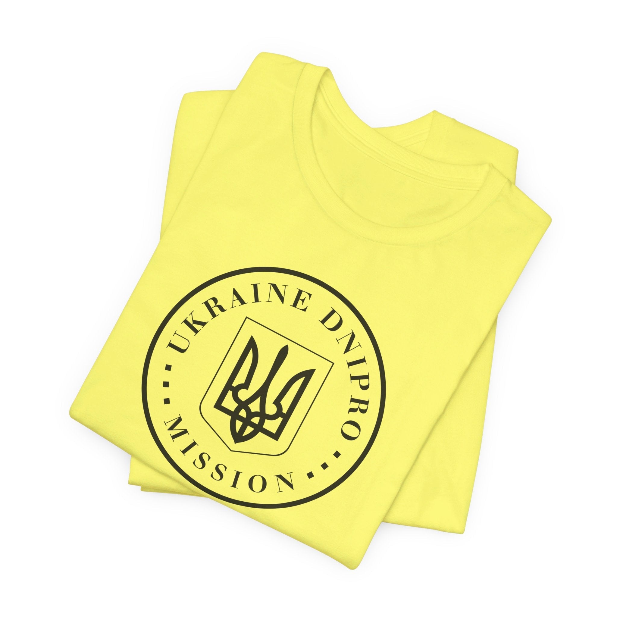 Ukraine Dnipro Mission Circular Monochrome Logo T-Shirt - Mission Wishlist - LDS Missionary Gift Store