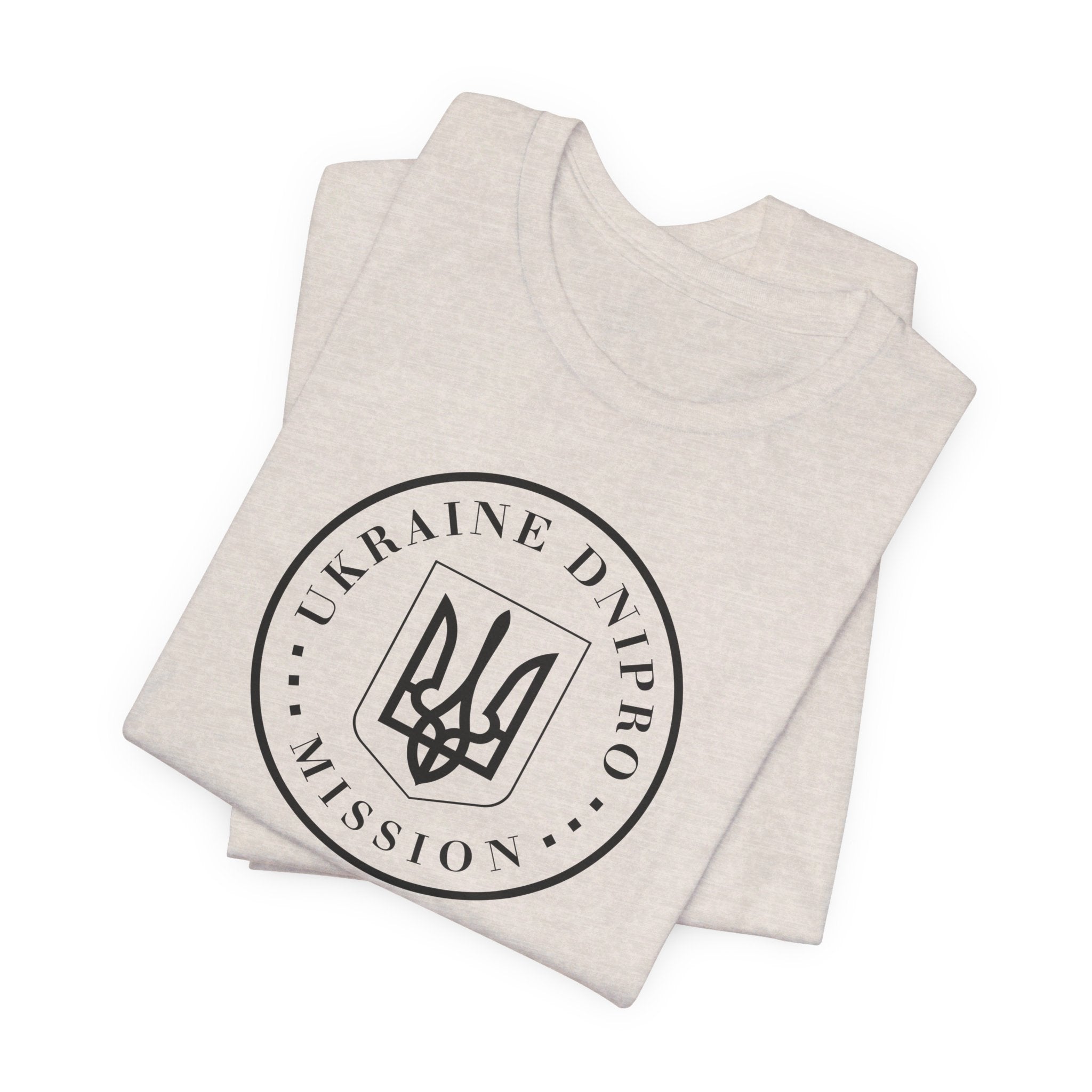 Ukraine Dnipro Mission Circular Monochrome Logo T-Shirt - Mission Wishlist - LDS Missionary Gift Store