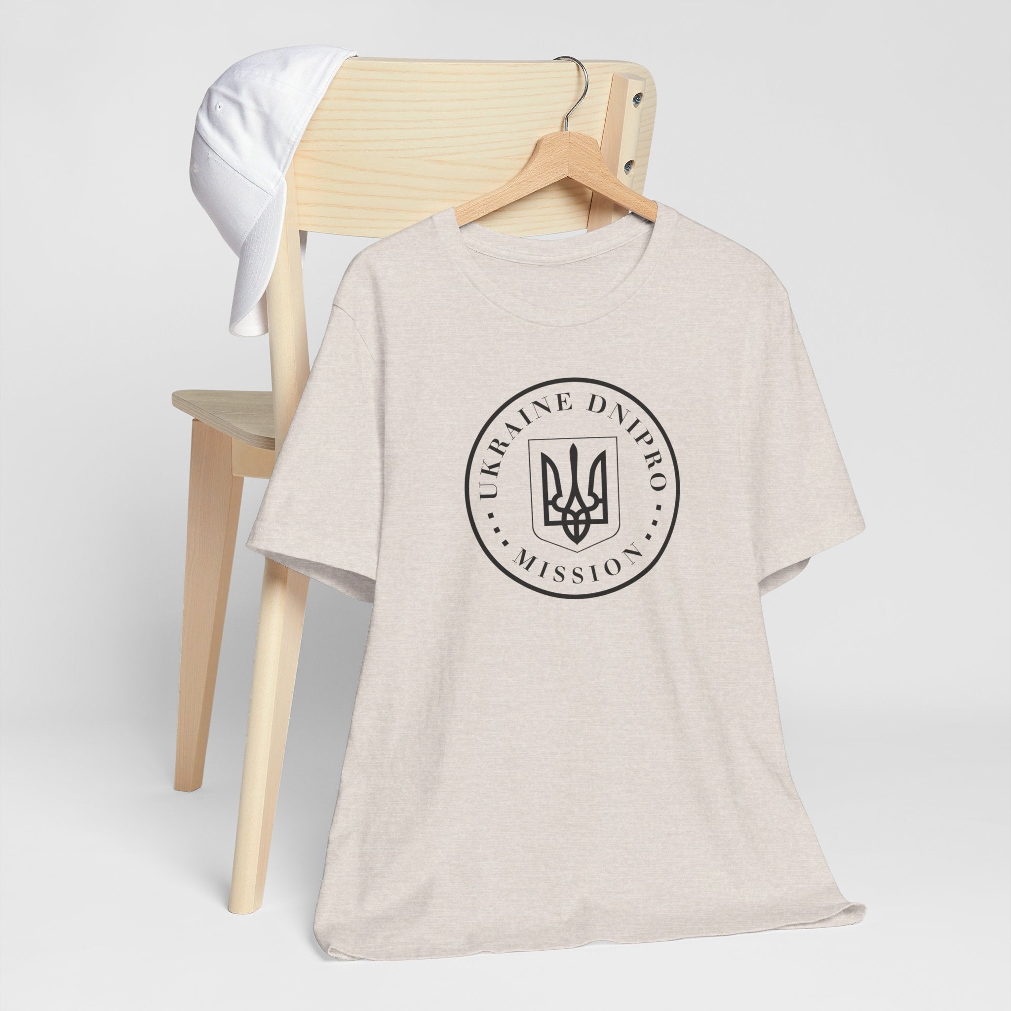 Ukraine Dnipro Mission Circular Monochrome Logo T-Shirt - Mission Wishlist - LDS Missionary Gift Store