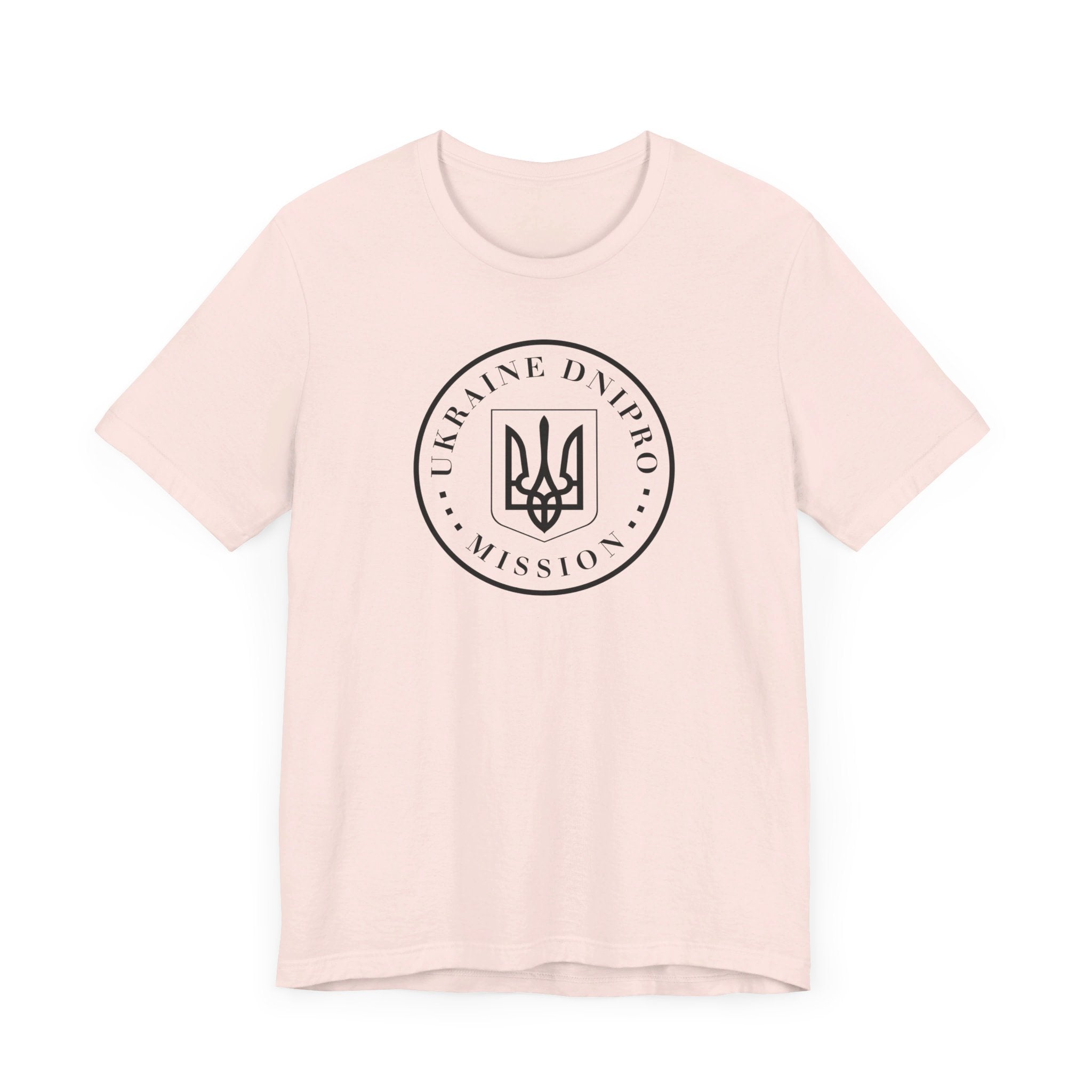 Ukraine Dnipro Mission Circular Monochrome Logo T-Shirt - Mission Wishlist - LDS Missionary Gift Store