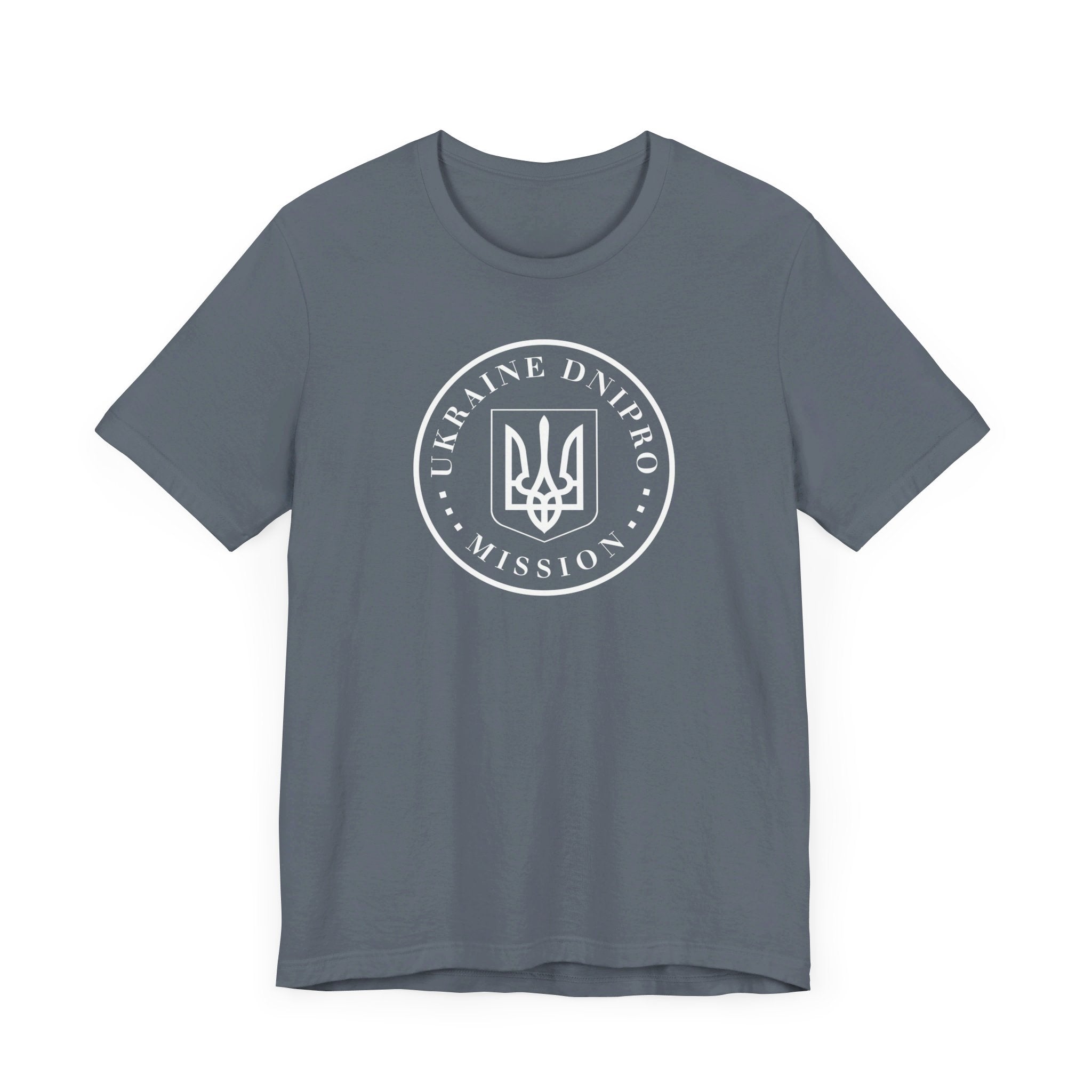 Ukraine Dnipro Mission Circular Monochrome Logo T-Shirt - Mission Wishlist - LDS Missionary Gift Store