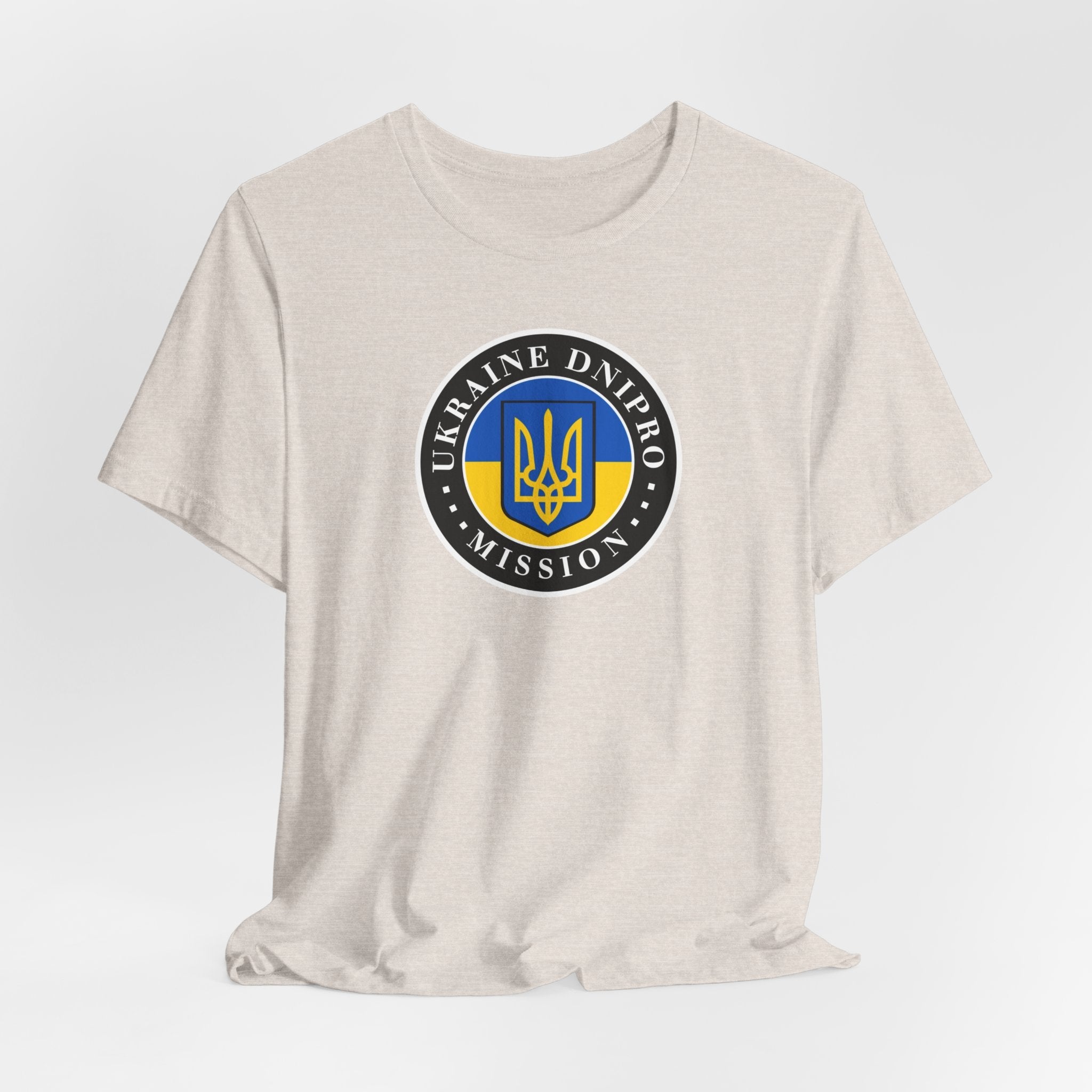 Ukraine Dnipro Mission Flag Logo (Black Border) T-shirt - Mission Wishlist - LDS Missionary Gift Store