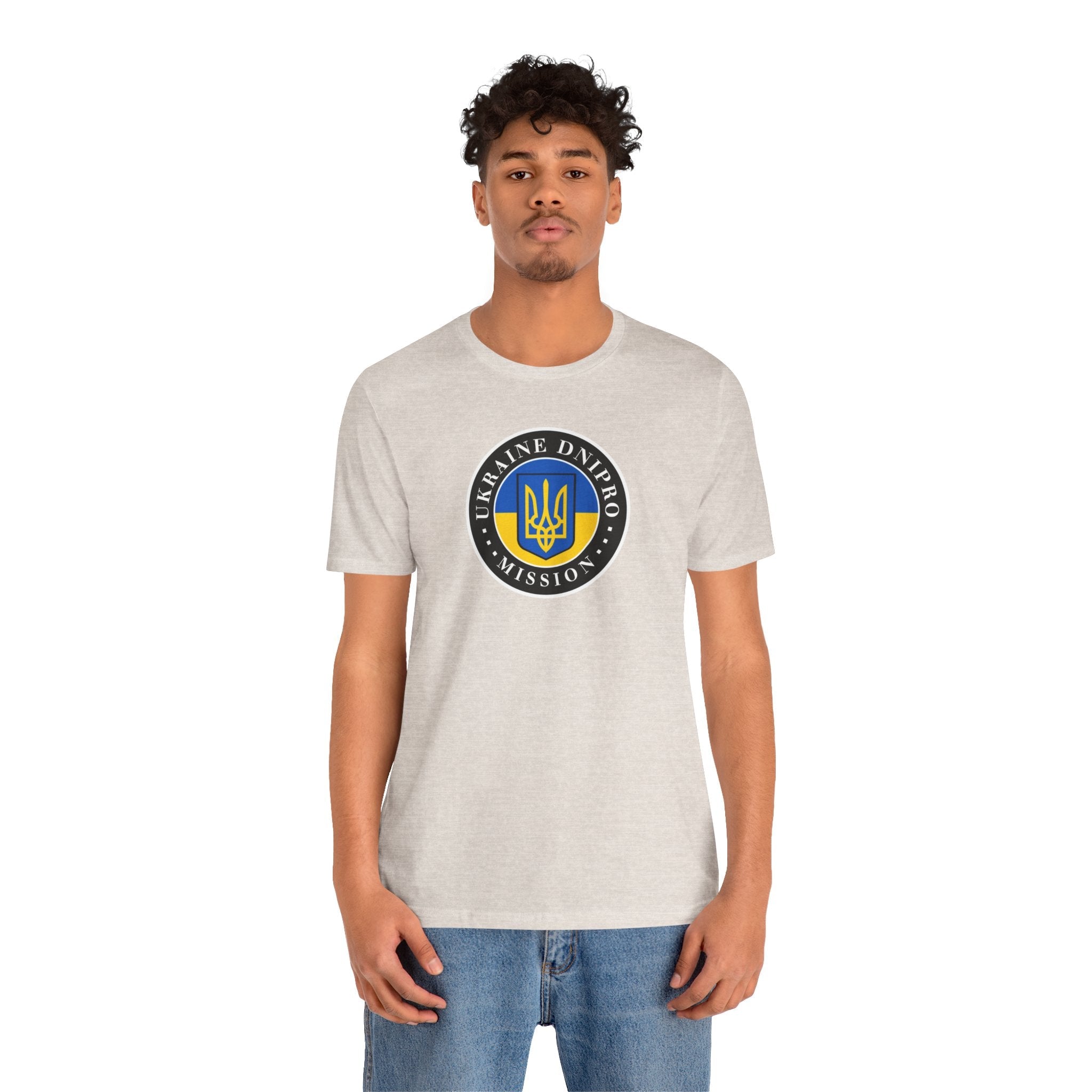 Ukraine Dnipro Mission Flag Logo (Black Border) T-shirt - Mission Wishlist - LDS Missionary Gift Store