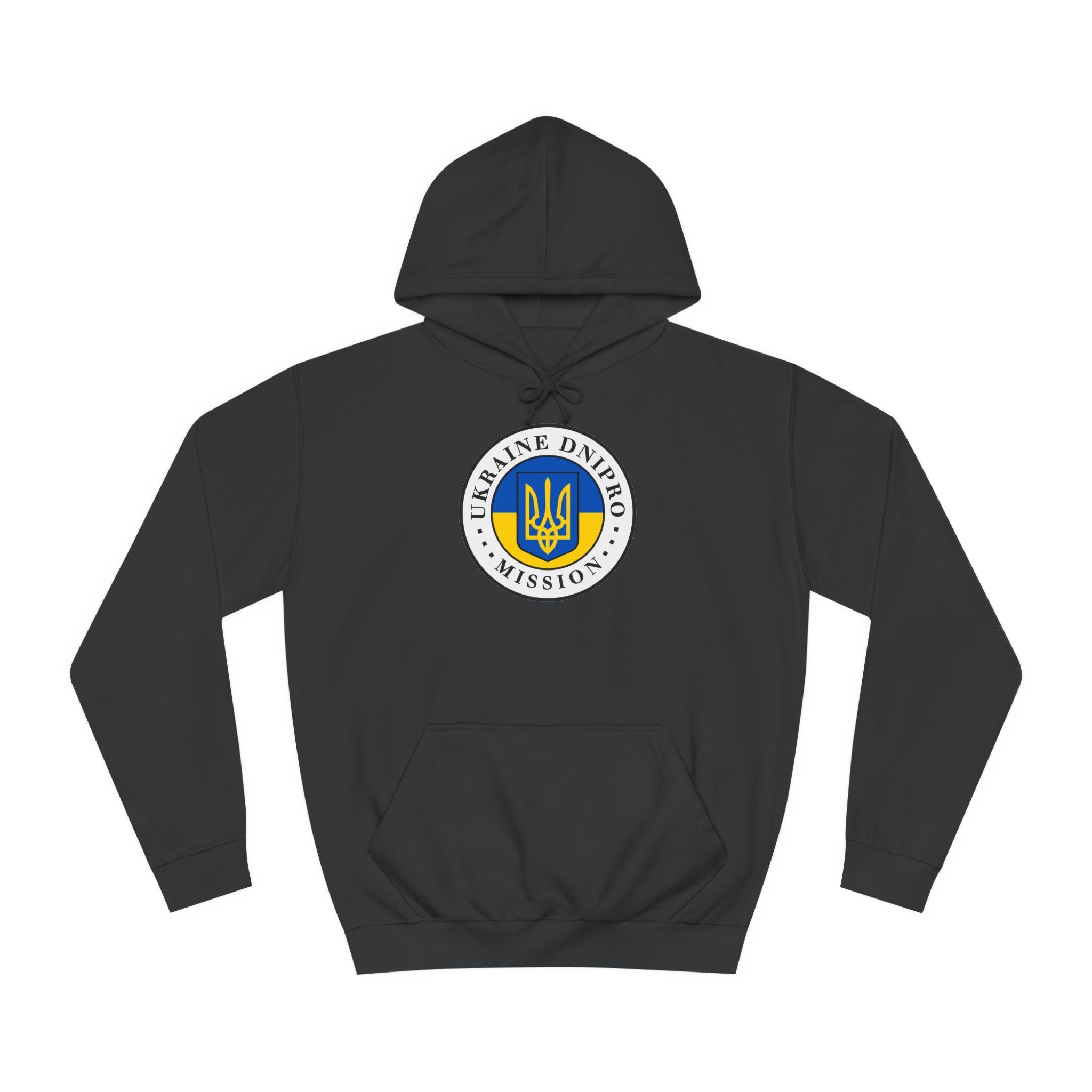 Ukraine Dnipro Mission Flag Logo (White Border) College Hoodie - Mission Wishlist - LDS Missionary Gift Store