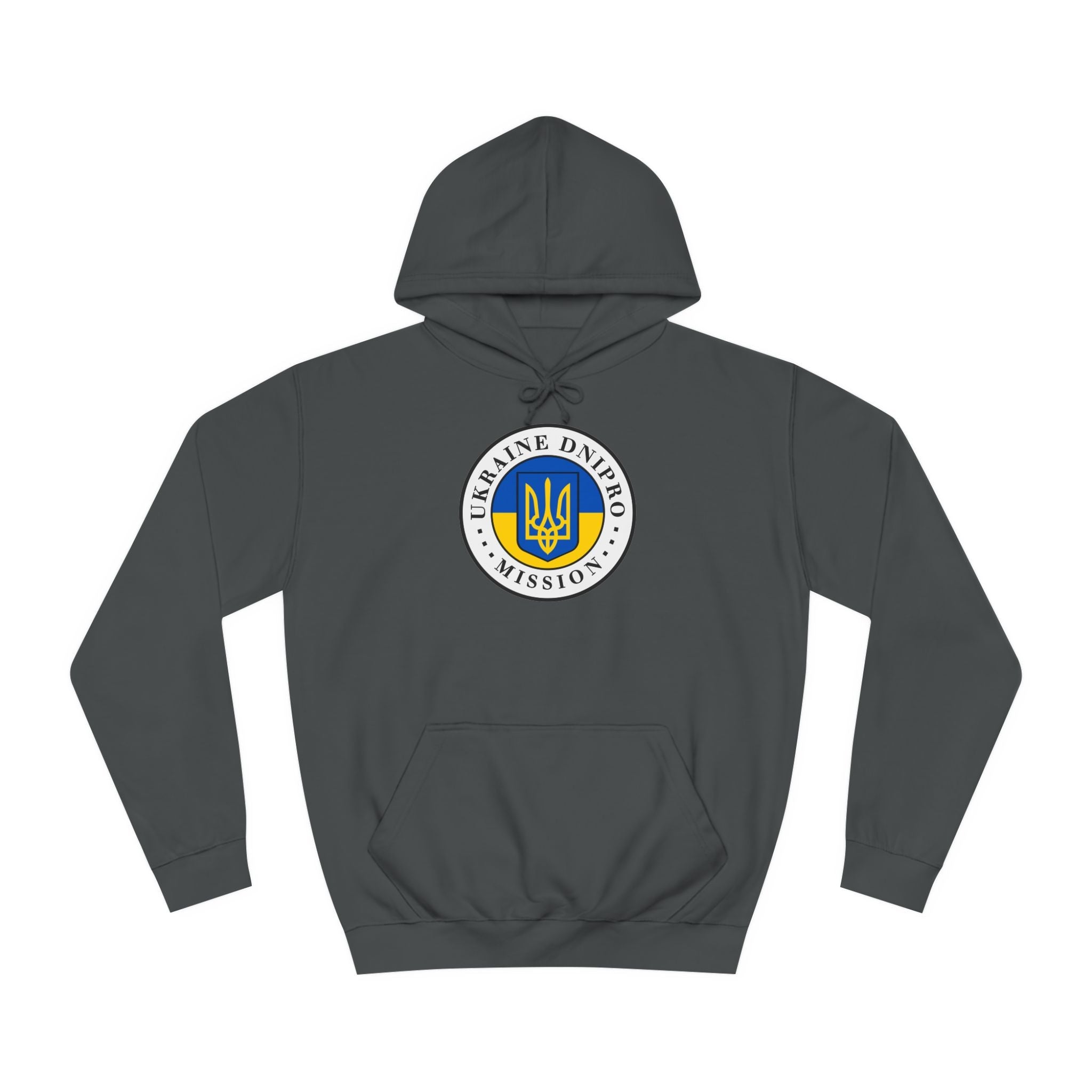 Ukraine Dnipro Mission Flag Logo (White Border) College Hoodie - Mission Wishlist - LDS Missionary Gift Store