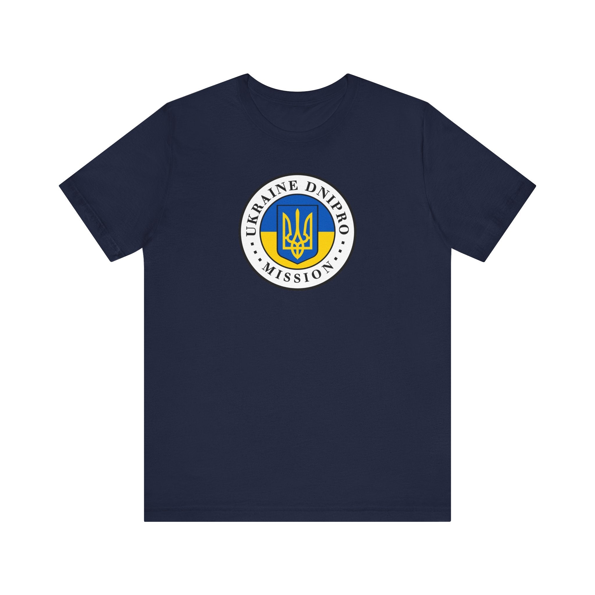 Ukraine Dnipro Mission Flag Logo (White Border) T-shirt - Mission Wishlist - LDS Missionary Gift Store