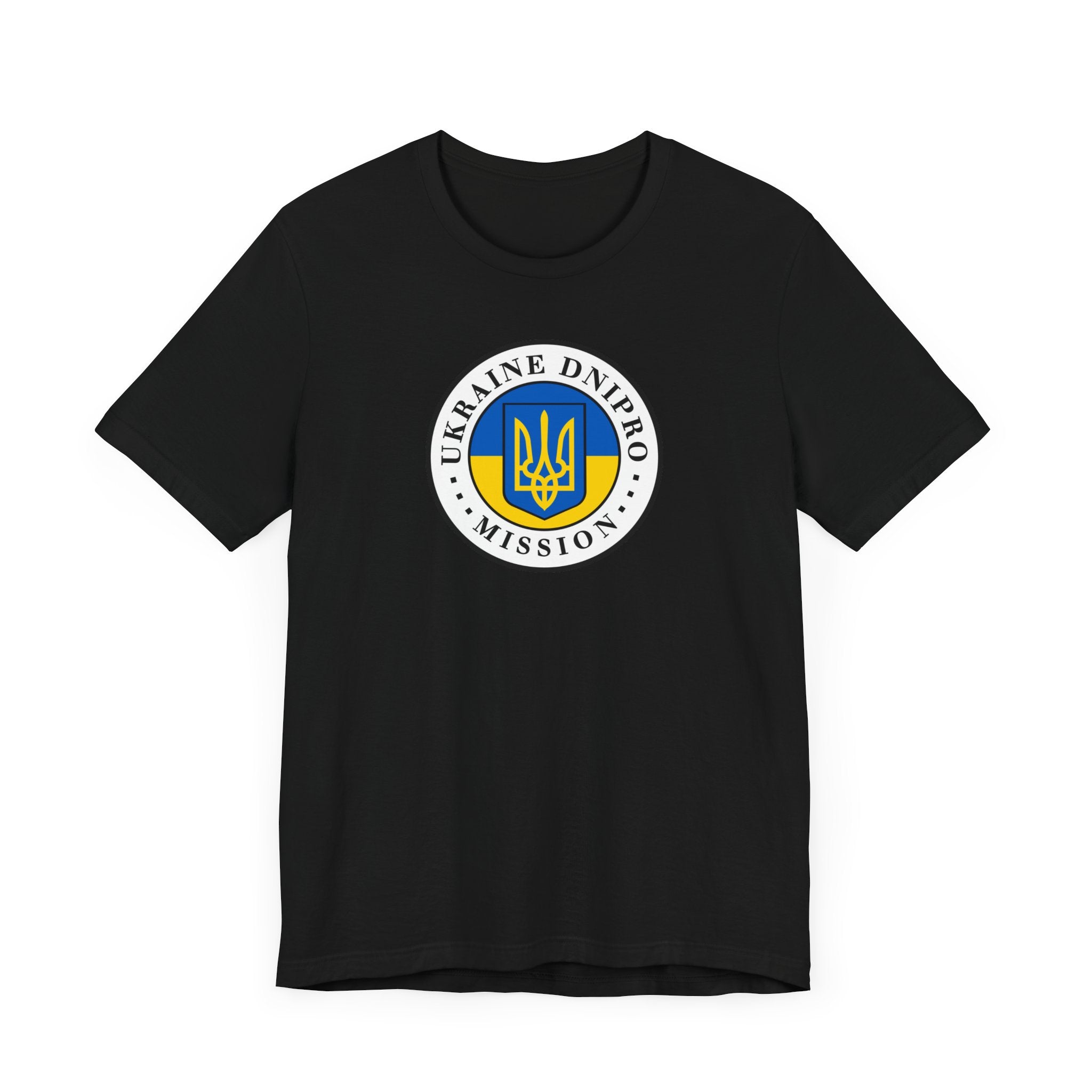 Ukraine Dnipro Mission Flag Logo (White Border) T-shirt - Mission Wishlist - LDS Missionary Gift Store