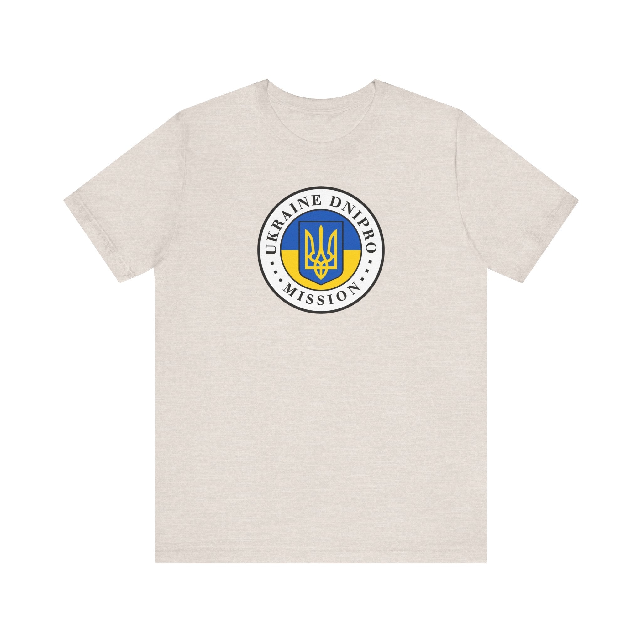 Ukraine Dnipro Mission Flag Logo (White Border) T-shirt - Mission Wishlist - LDS Missionary Gift Store