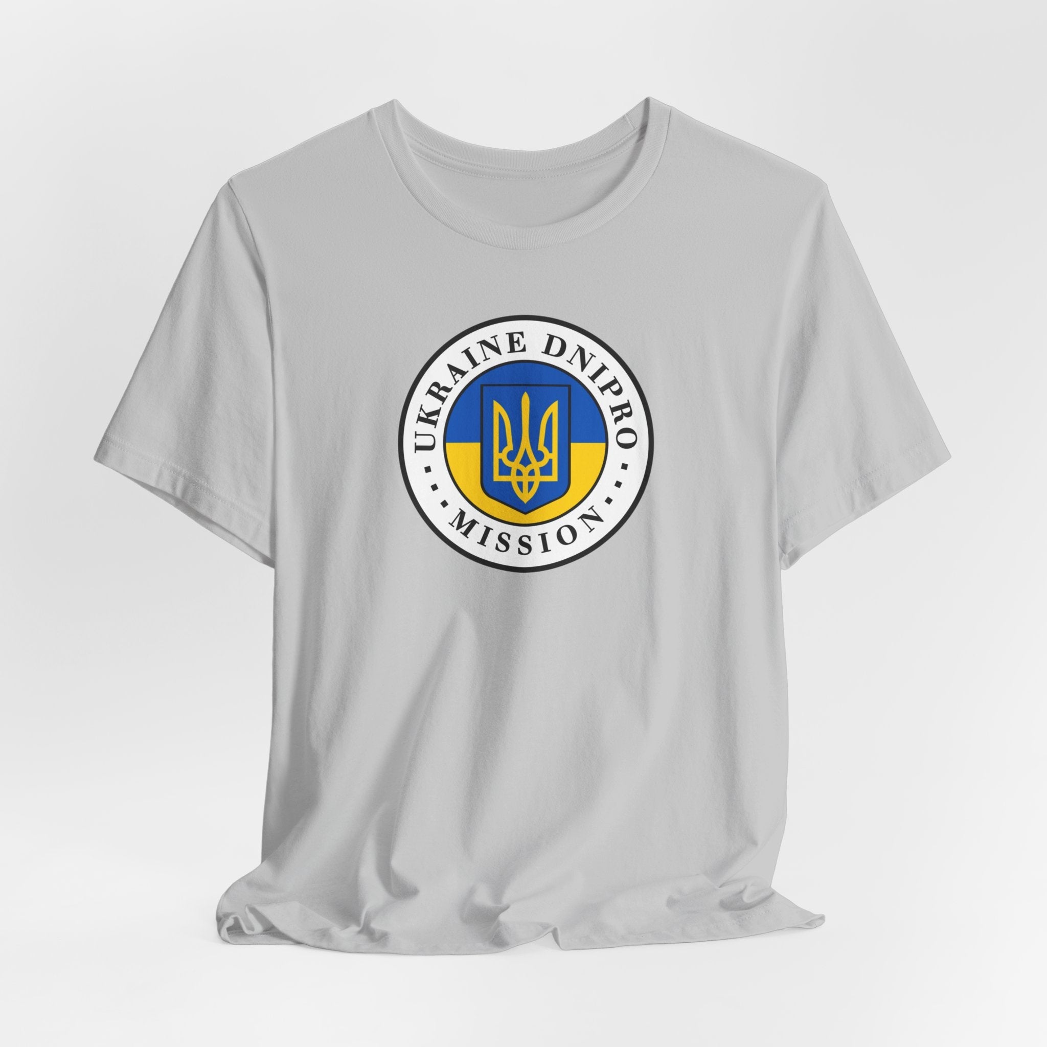 Ukraine Dnipro Mission Flag Logo (White Border) T-shirt - Mission Wishlist - LDS Missionary Gift Store