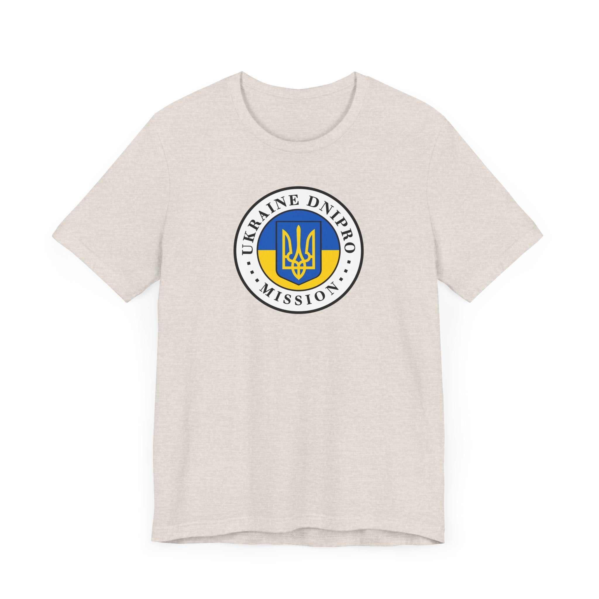 Ukraine Dnipro Mission Flag Logo (White Border) T-shirt - Mission Wishlist - LDS Missionary Gift Store