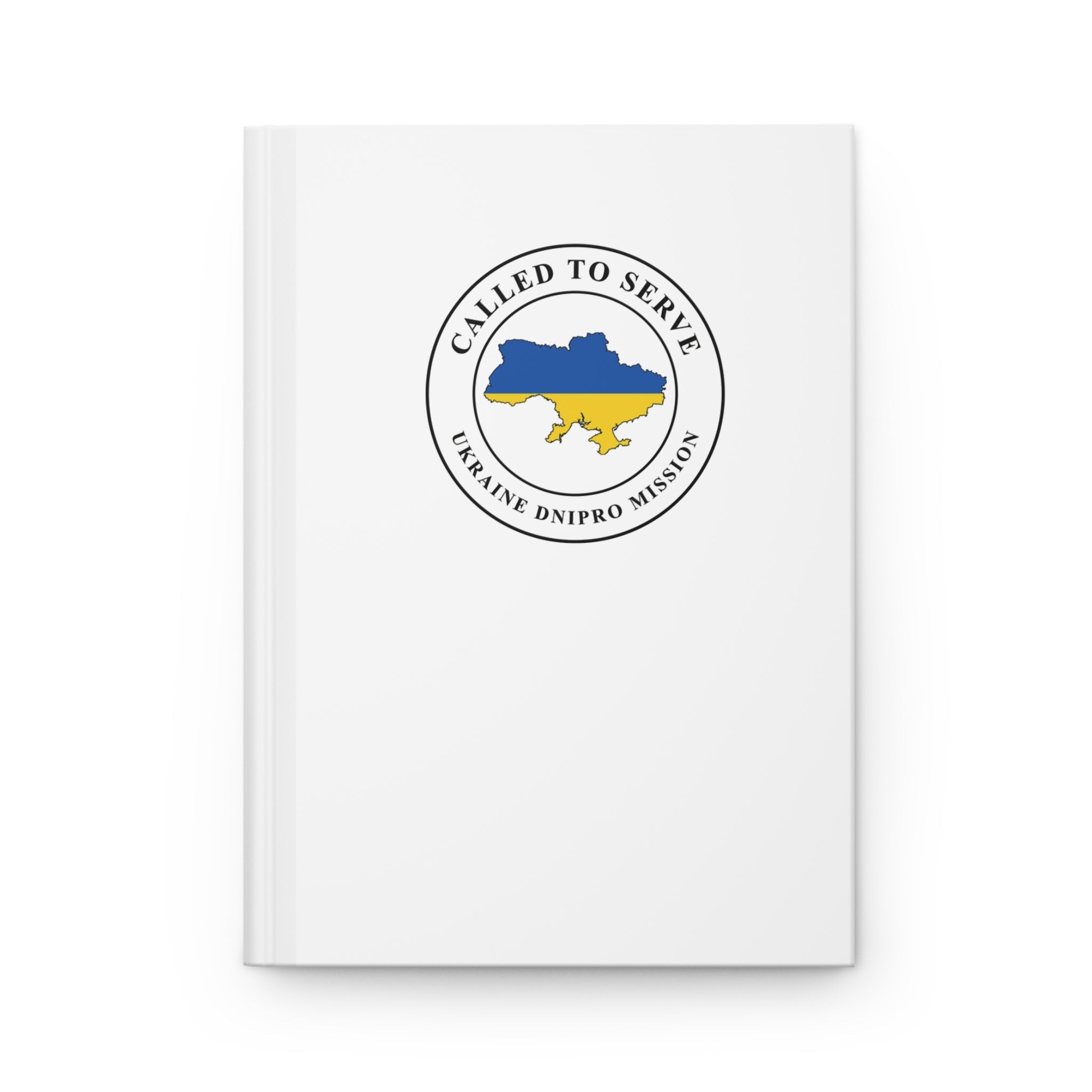 Ukraine Dnipro Mission Flag Map Called to Serve White Hardcover Journal Matte - Mission Wishlist - LDS Missionary Gift Store