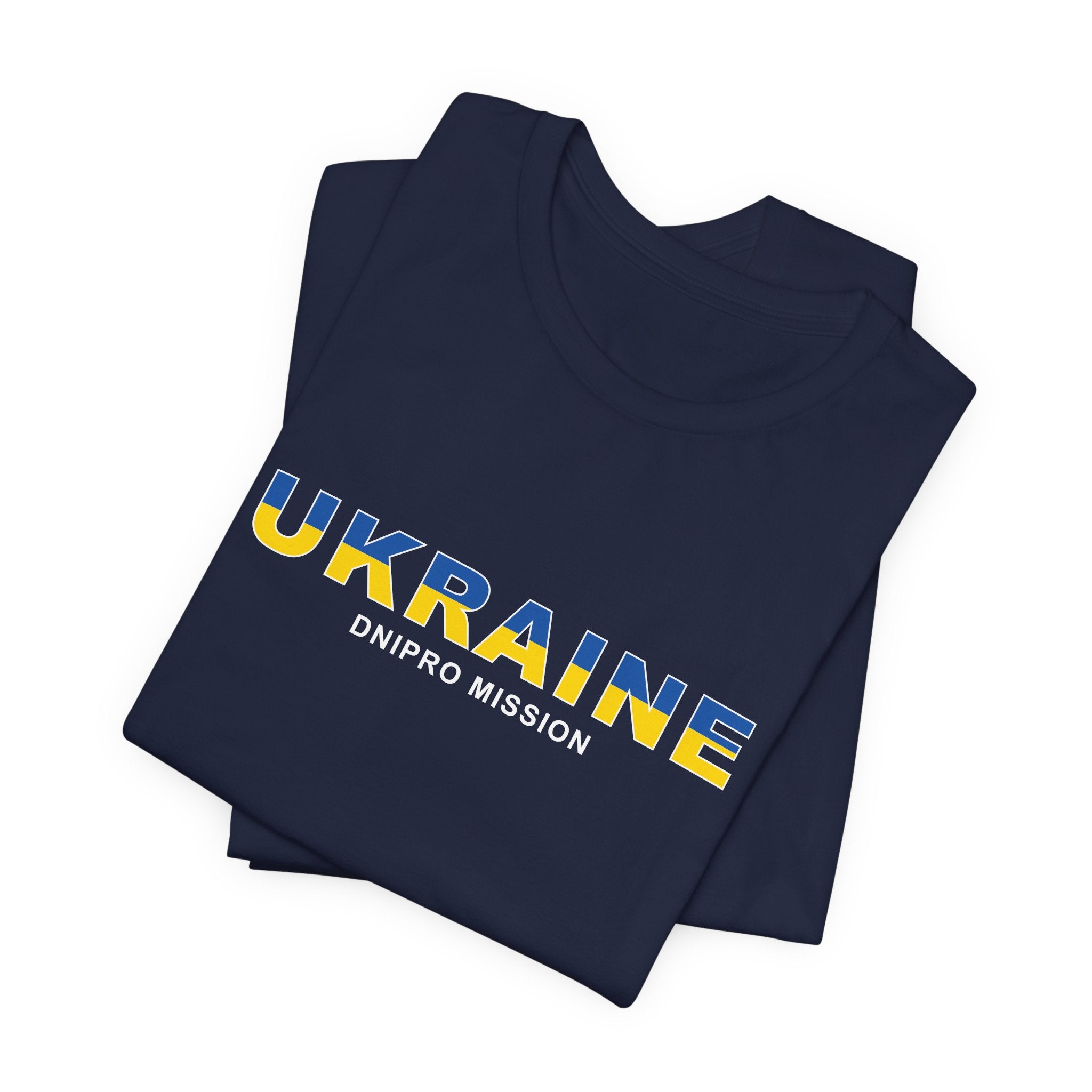 Ukraine Dnipro Mission Flag Title T-shirt - Latter-Day Saint LDS Missionary Gift - Book of Mormon