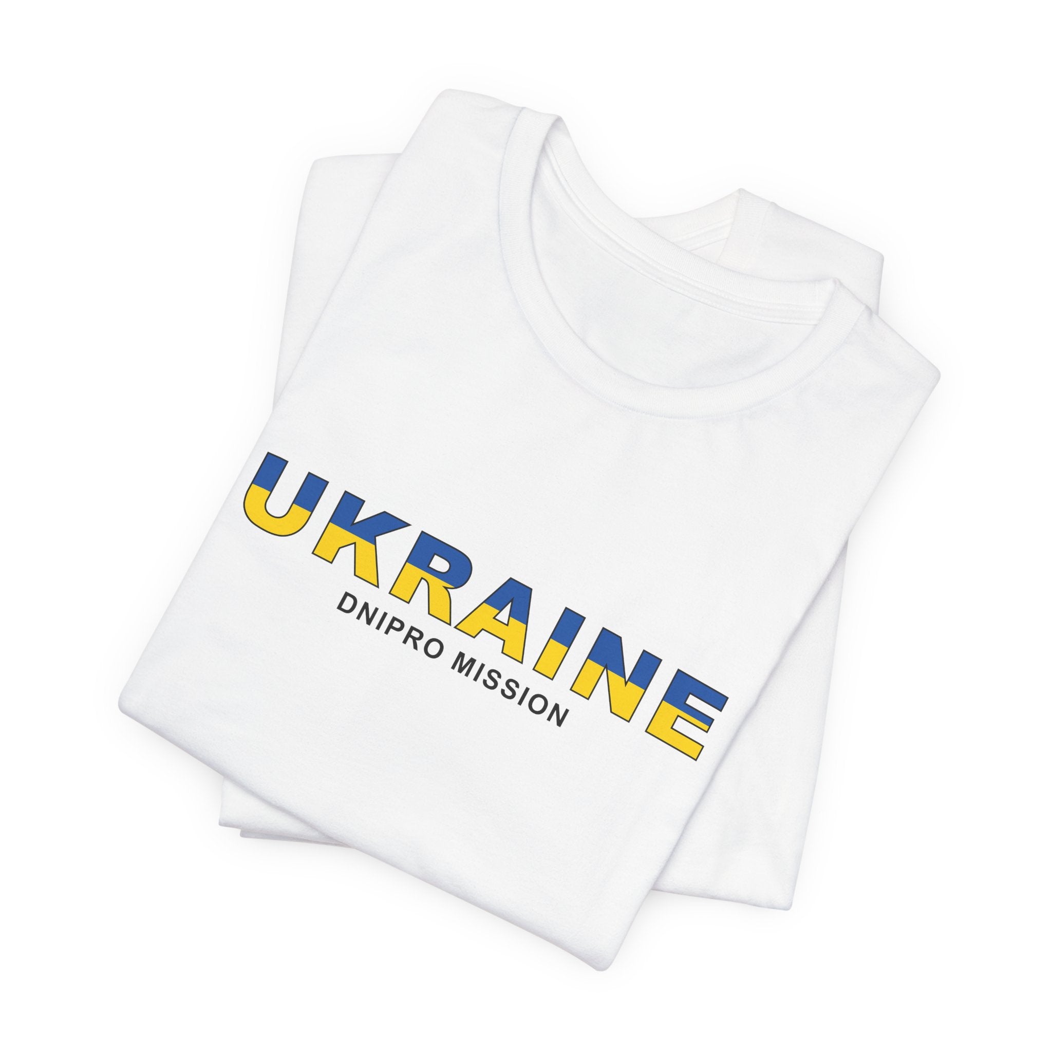 Ukraine Dnipro Mission Flag Title T-shirt - Latter-Day Saint LDS Missionary Gift - Book of Mormon