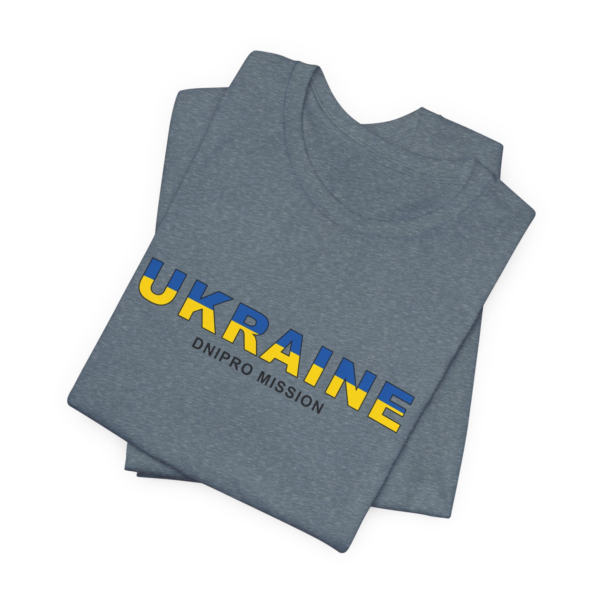 Ukraine Dnipro Mission Flag Title T-shirt - Latter-Day Saint LDS Missionary Gift - Book of Mormon