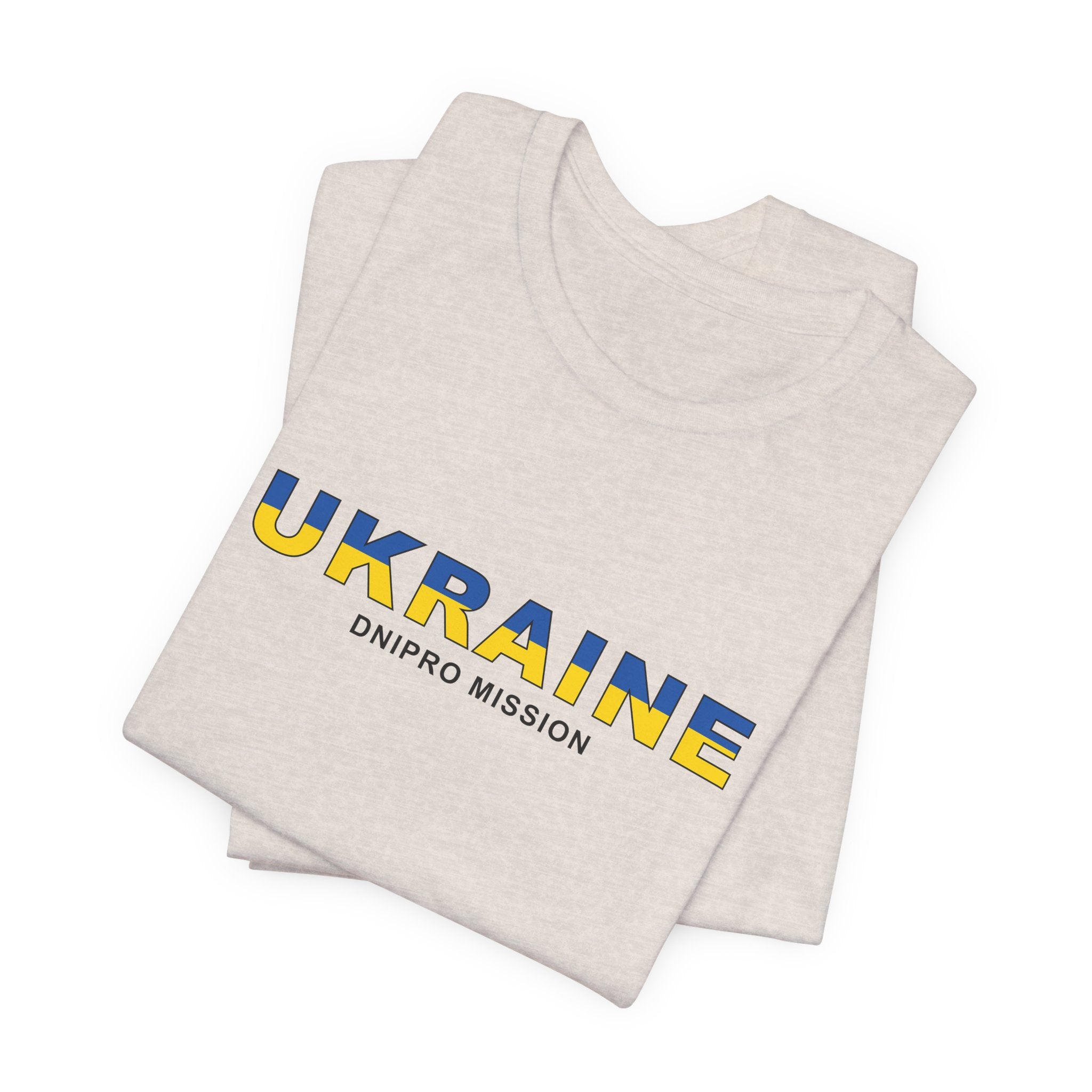 Ukraine Dnipro Mission Flag Title T-shirt - Latter-Day Saint LDS Missionary Gift - Book of Mormon