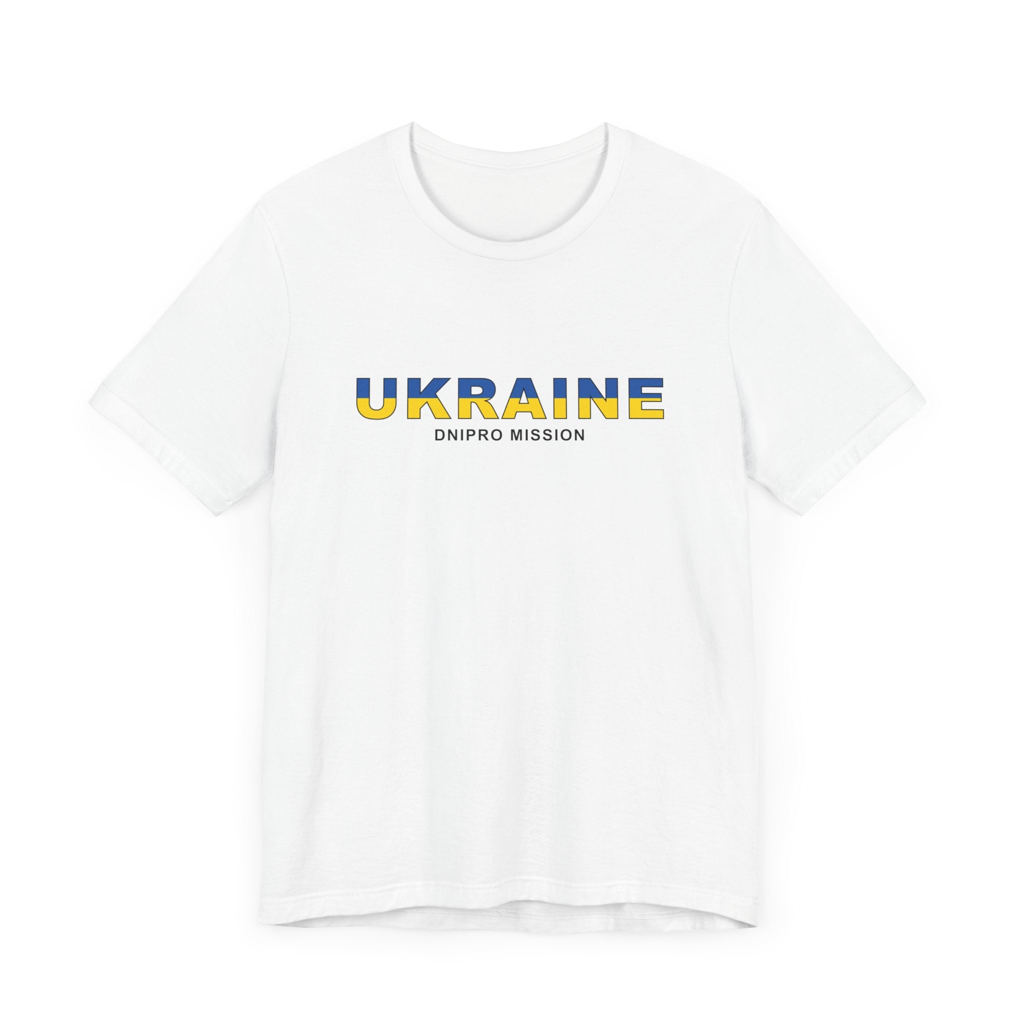 Ukraine Dnipro Mission Flag Title T-shirt - Latter-Day Saint LDS Missionary Gift - Book of Mormon