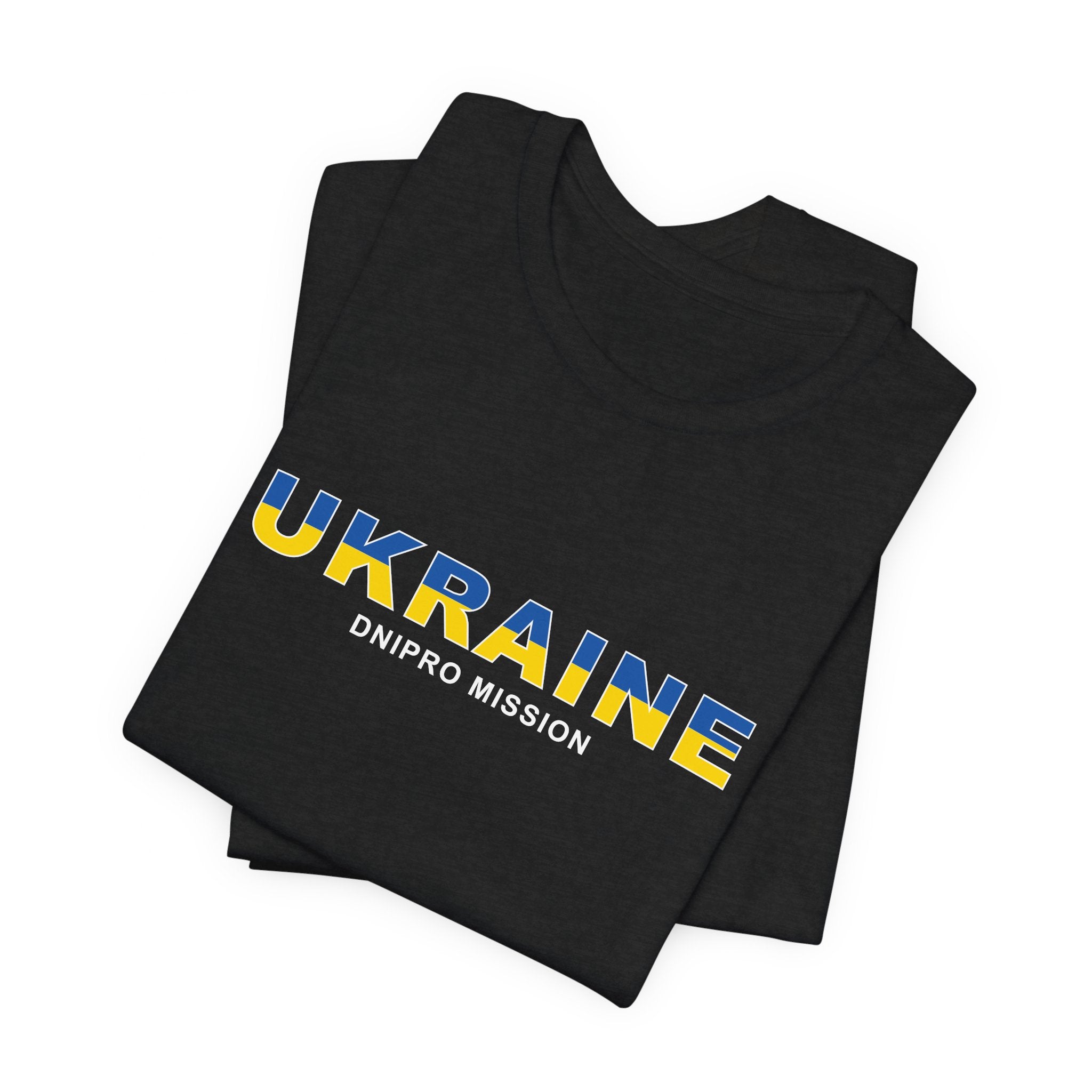 Ukraine Dnipro Mission Flag Title T-shirt - Latter-Day Saint LDS Missionary Gift - Book of Mormon