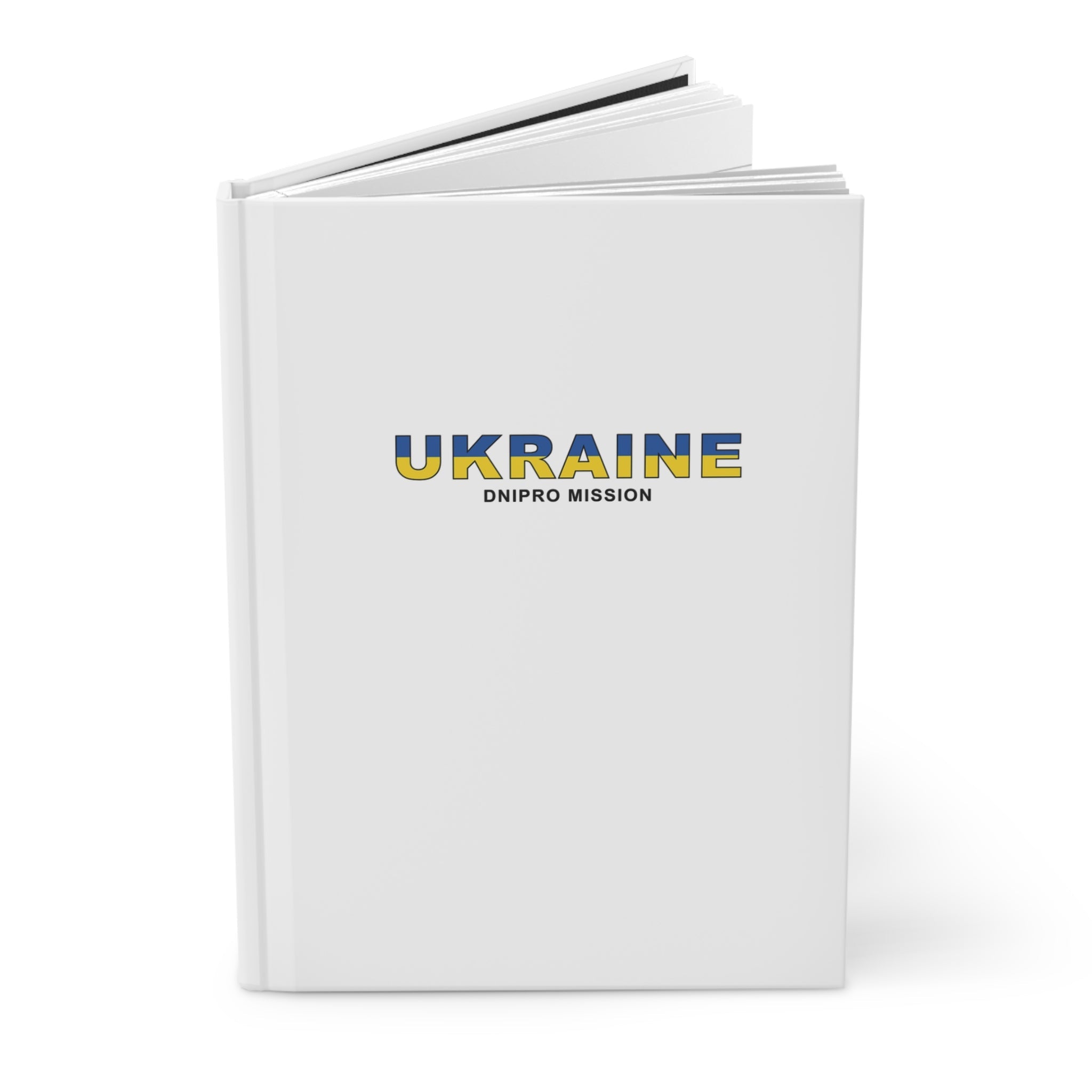 Ukraine Dnipro Mission Flag Title White Hardcover Journal Matte - Mission Wishlist - LDS Missionary Gift Store