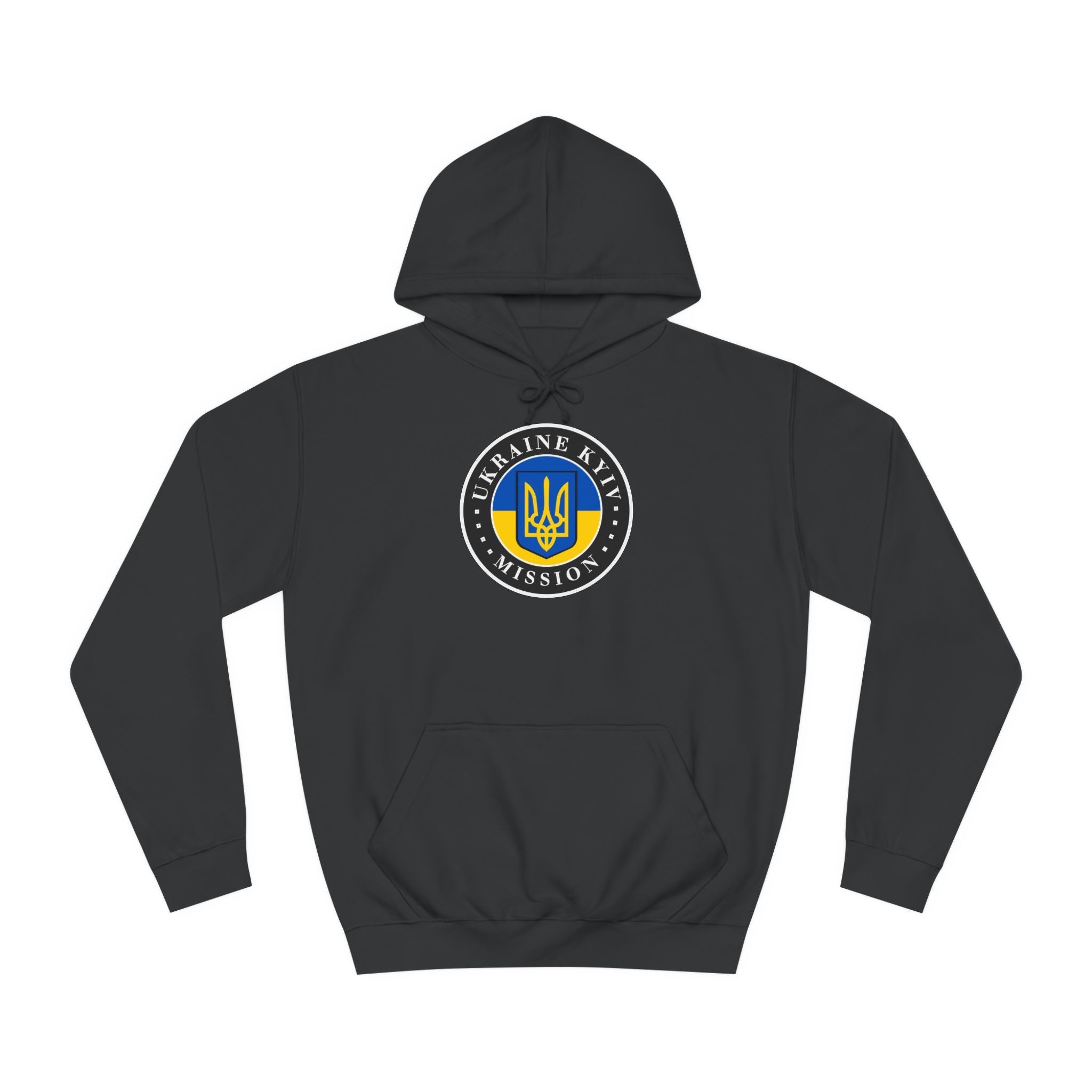 Ukraine Kyiv-Moldova Mission Flag Logo (Black Border) College Hoodie - Mission Wishlist - LDS Missionary Gift Store