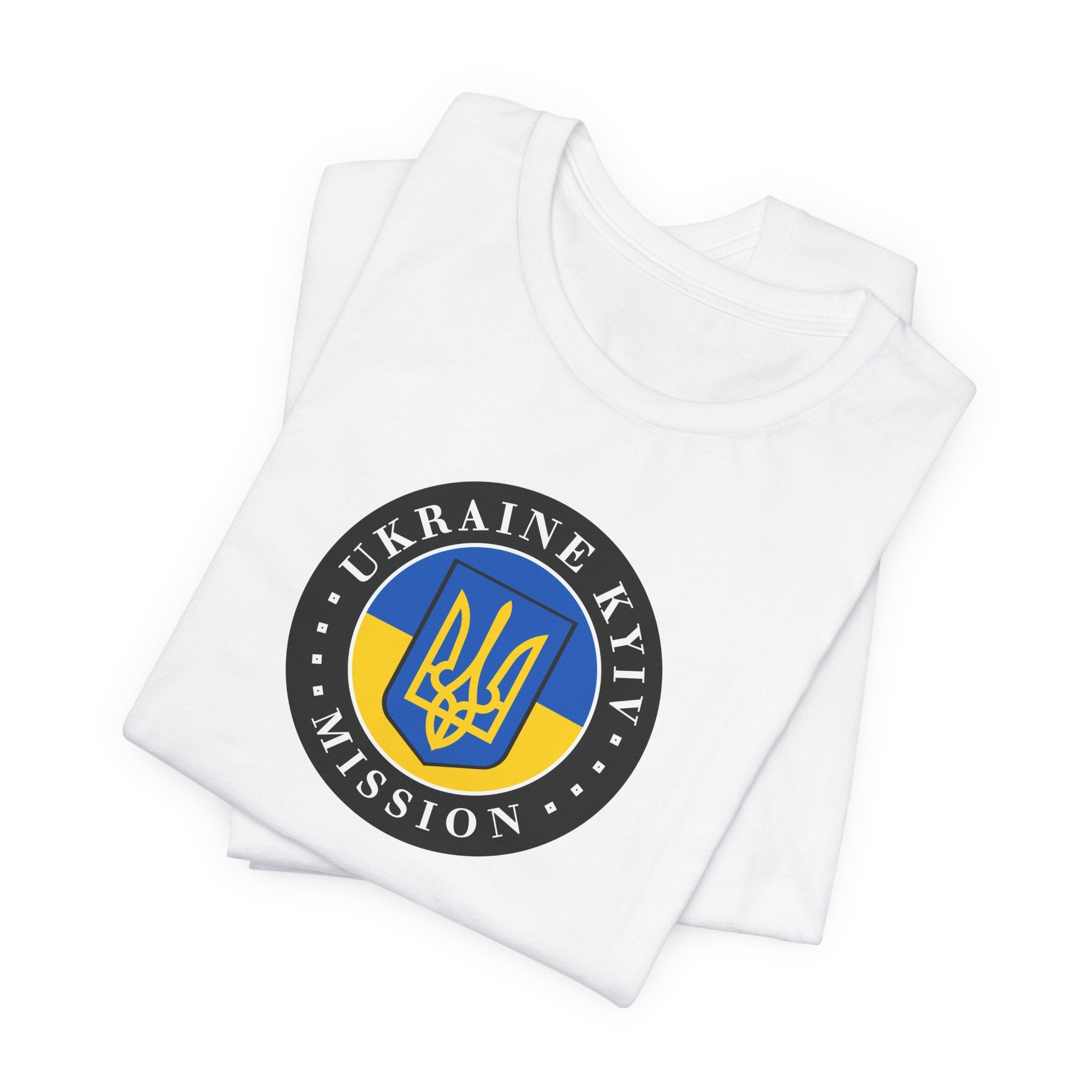 Ukraine Kyiv-Moldova Mission Flag Logo (Black Border) T-shirt - Mission Wishlist - LDS Missionary Gift Store