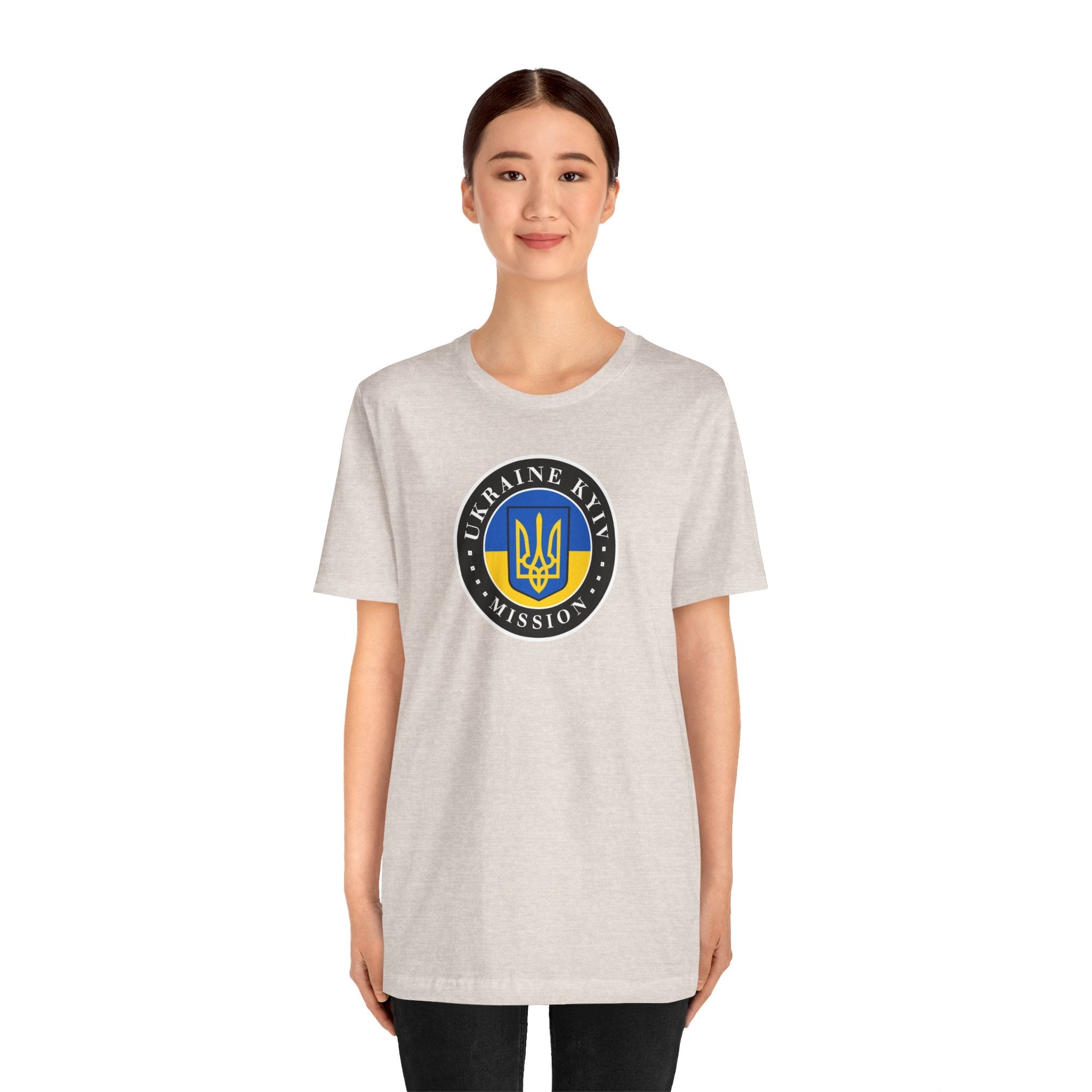 Ukraine Kyiv-Moldova Mission Flag Logo (Black Border) T-shirt - Mission Wishlist - LDS Missionary Gift Store