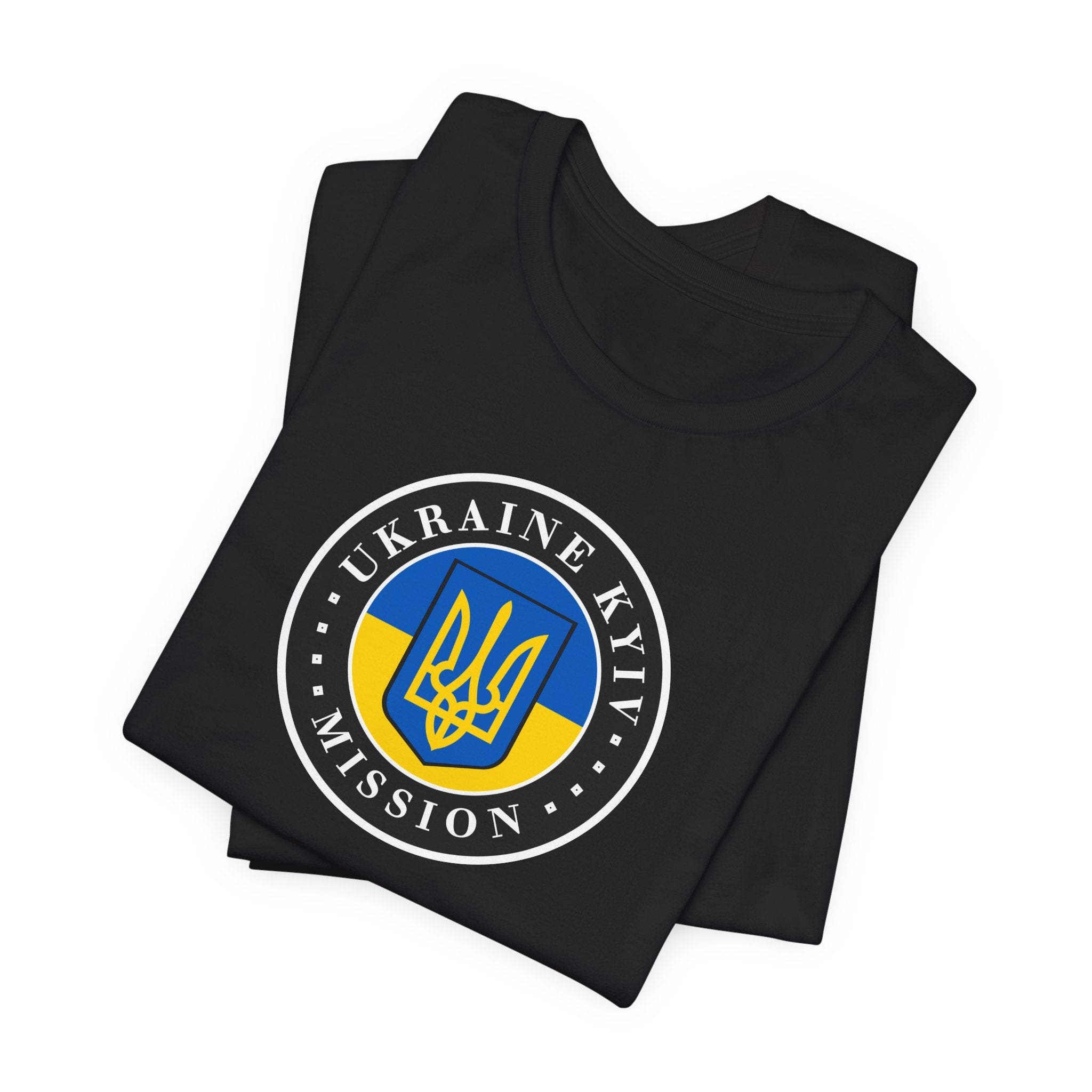 Ukraine Kyiv-Moldova Mission Flag Logo (Black Border) T-shirt - Mission Wishlist - LDS Missionary Gift Store
