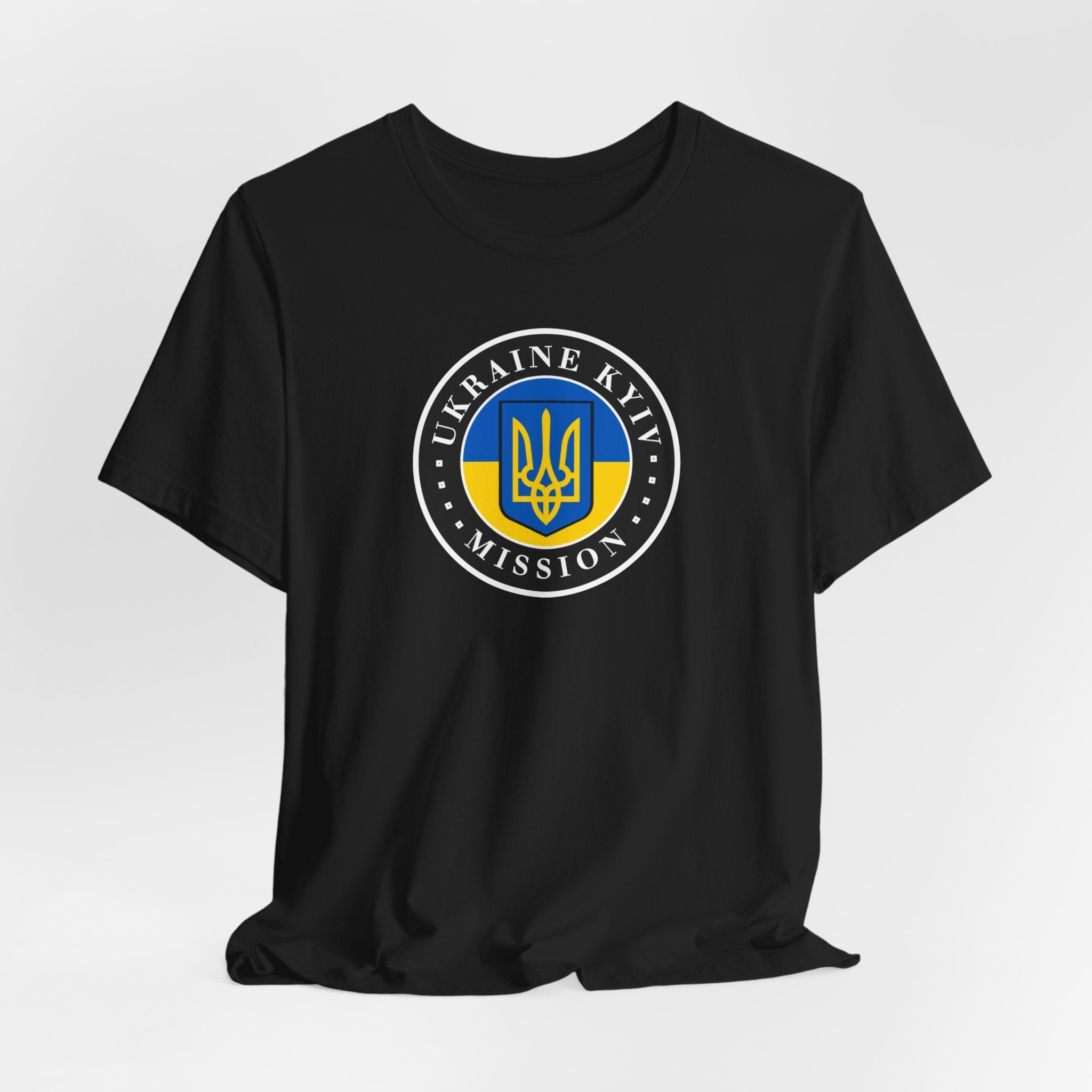 Ukraine Kyiv-Moldova Mission Flag Logo (Black Border) T-shirt - Mission Wishlist - LDS Missionary Gift Store