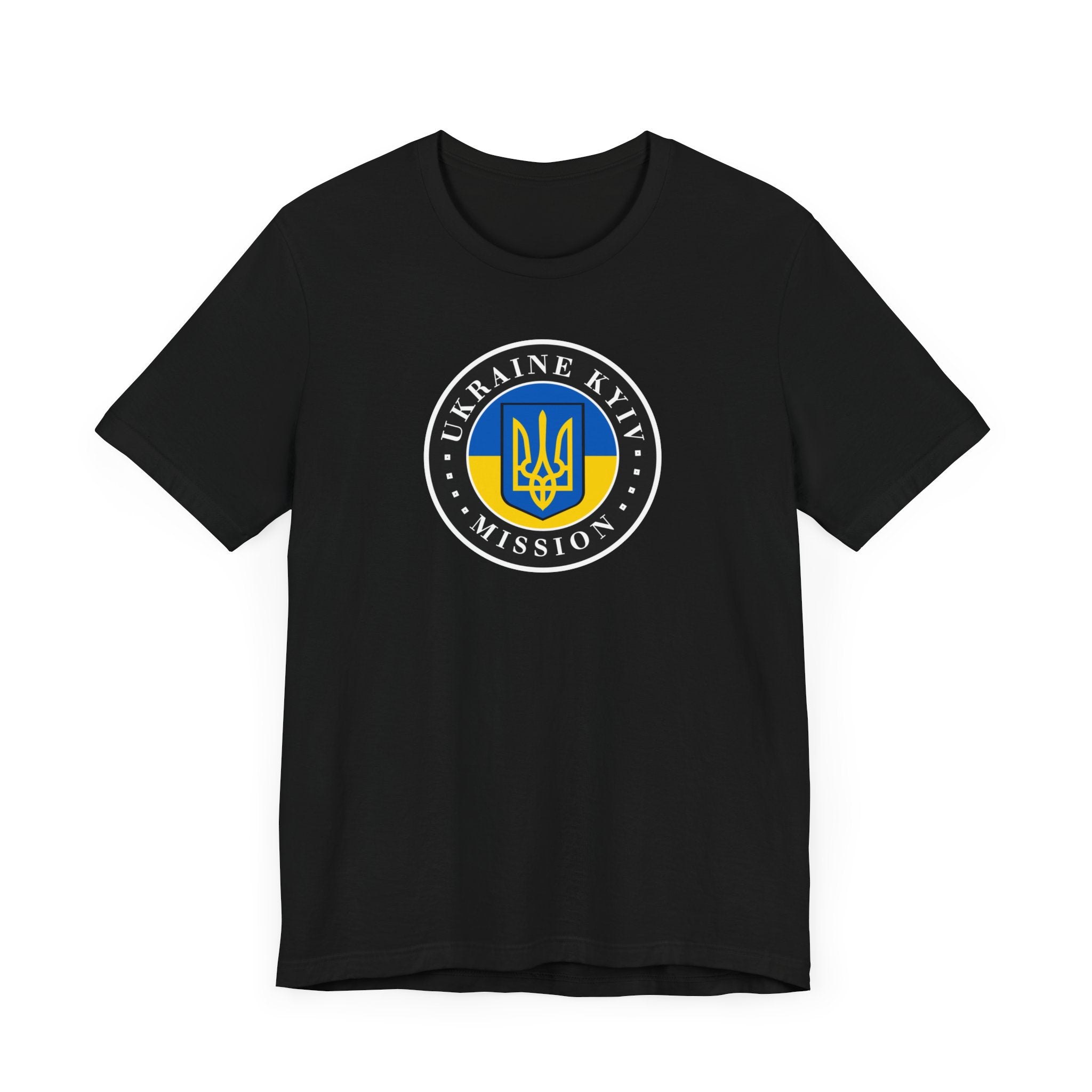Ukraine Kyiv-Moldova Mission Flag Logo (Black Border) T-shirt - Mission Wishlist - LDS Missionary Gift Store