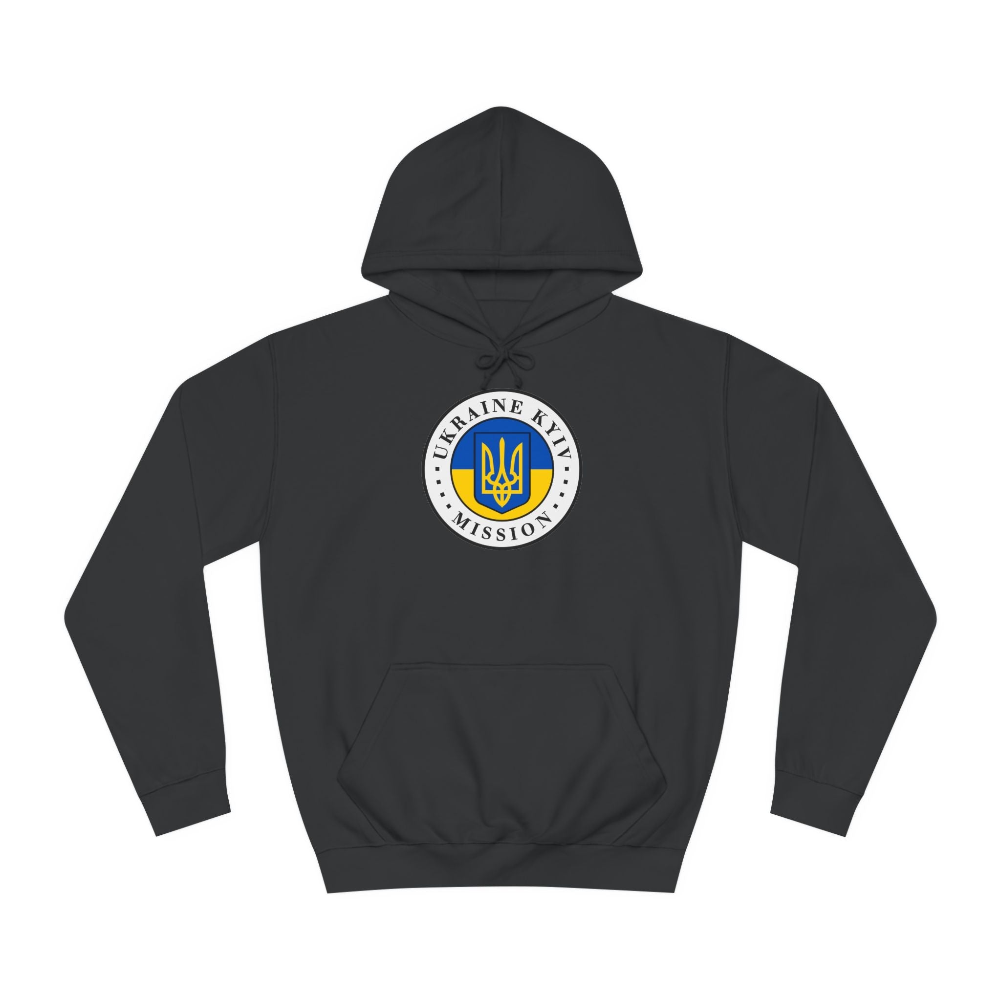 Ukraine Kyiv-Moldova Mission Flag Logo (White Border) College Hoodie - Mission Wishlist - LDS Missionary Gift Store