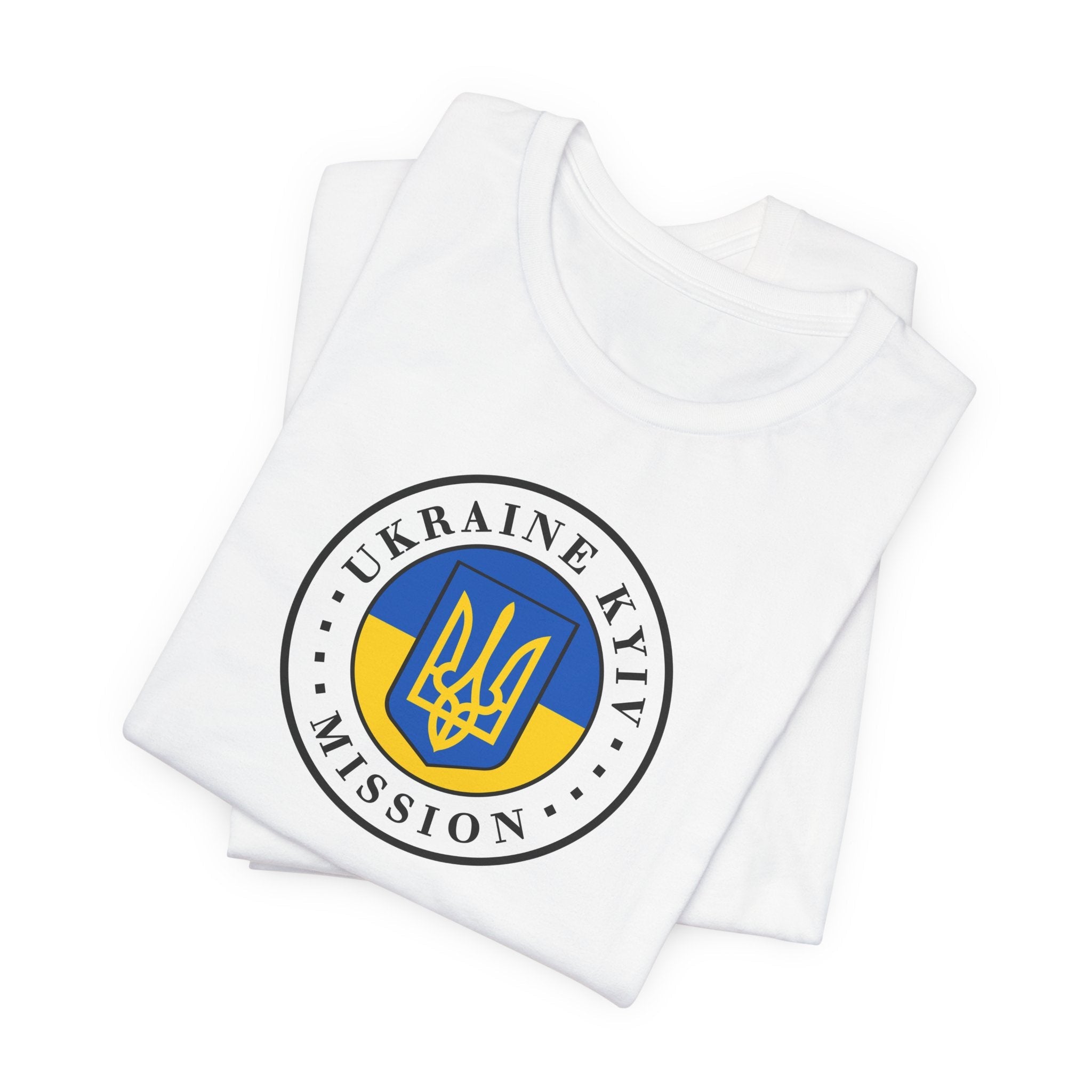 Ukraine Kyiv-Moldova Mission Flag Logo (White Border) T-shirt - Mission Wishlist - LDS Missionary Gift Store